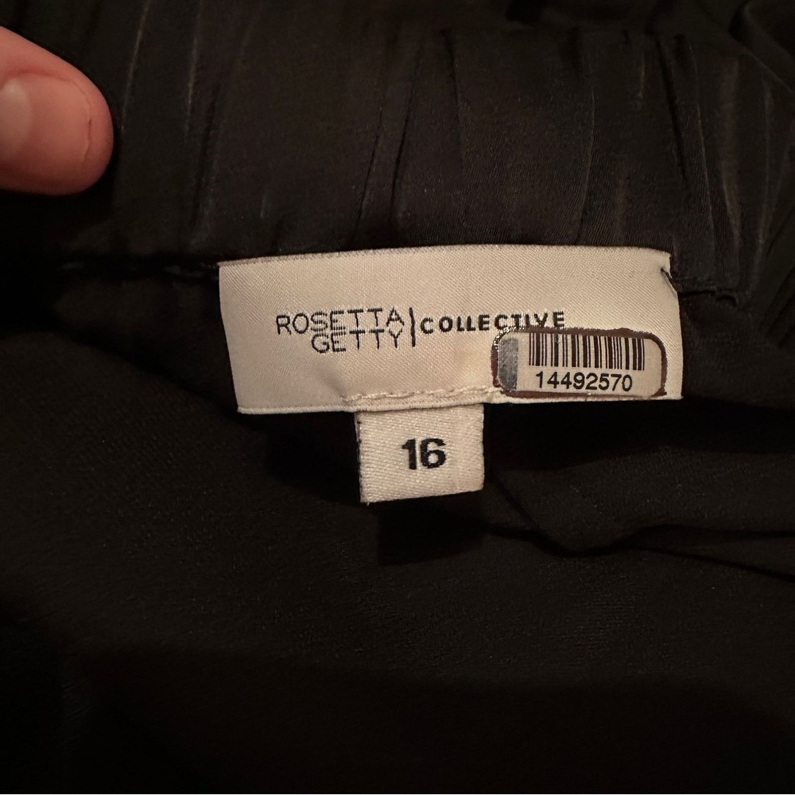 Rosetta Getty RTR Rosetta Getty Black Satin Crossover Wide Leg Pants Sz 16 Size 32" / US 10 / IT 46 - 5 Thumbnail