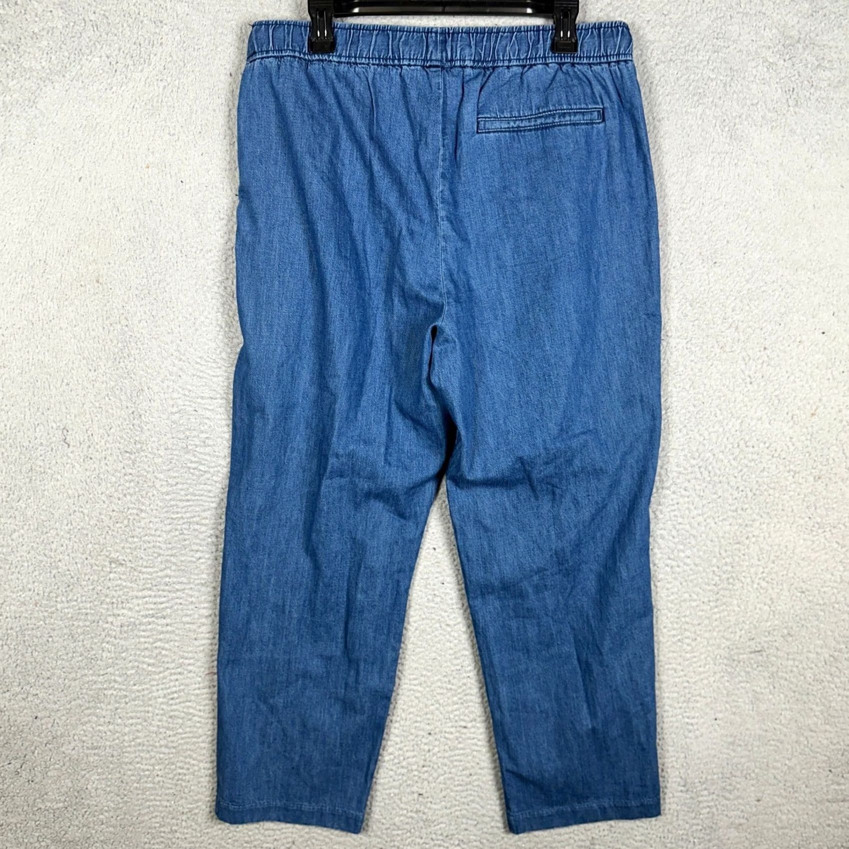 Old Navy Old Navy Billie High Rise Denim Pants Women L Blue Pull On Tapered Leg Ankle Pants Comfort Waistband Size 36" / US 14 / IT 50 - 2 Thumbnail