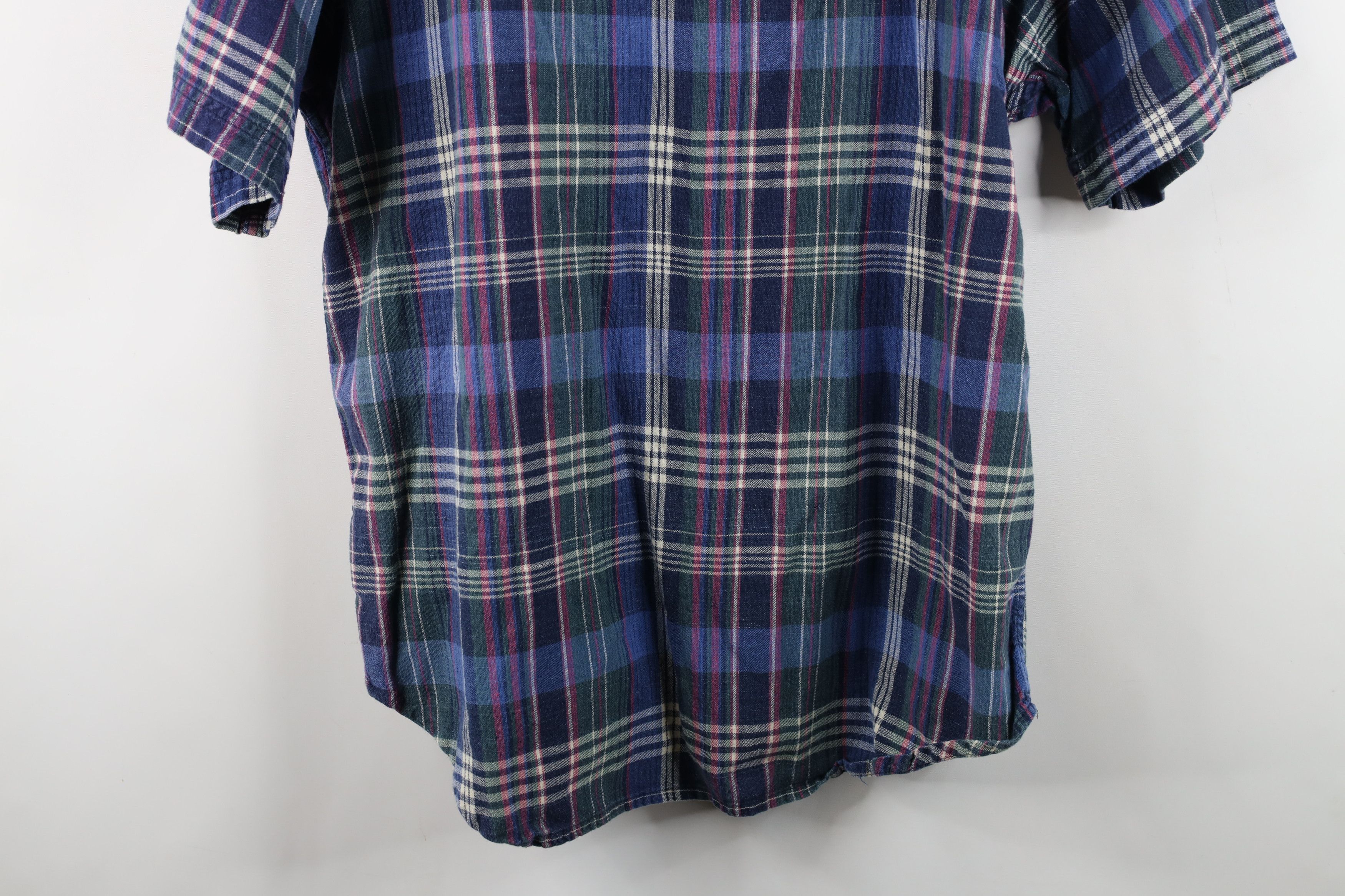 Vintage Vintage 90s Streetwear Weave Knit Button Down Shirt Plaid Size US XL / EU 56 / 4 - 11 Thumbnail