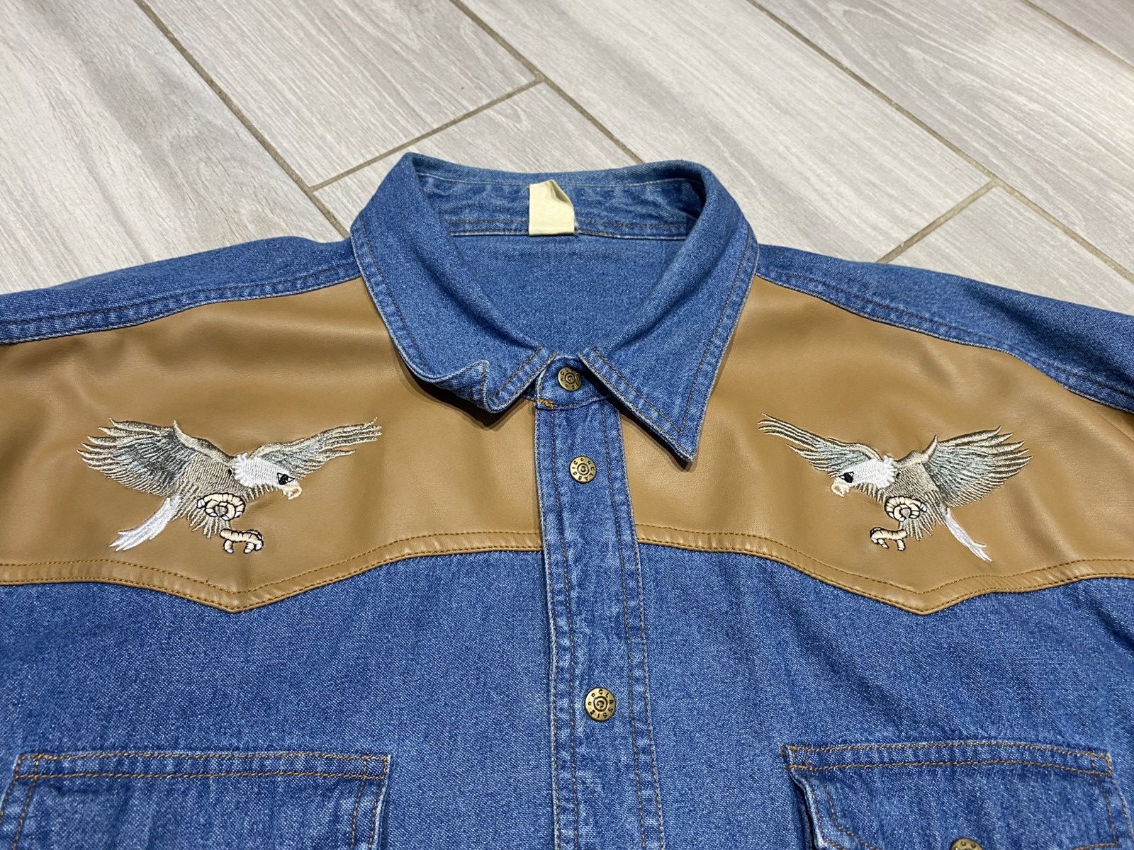Japanese Brand Vintage 90s Western Cowboy Button up shirt Jeans Denim Japan Size US L / EU 52-54 / 3 - 2 Thumbnail