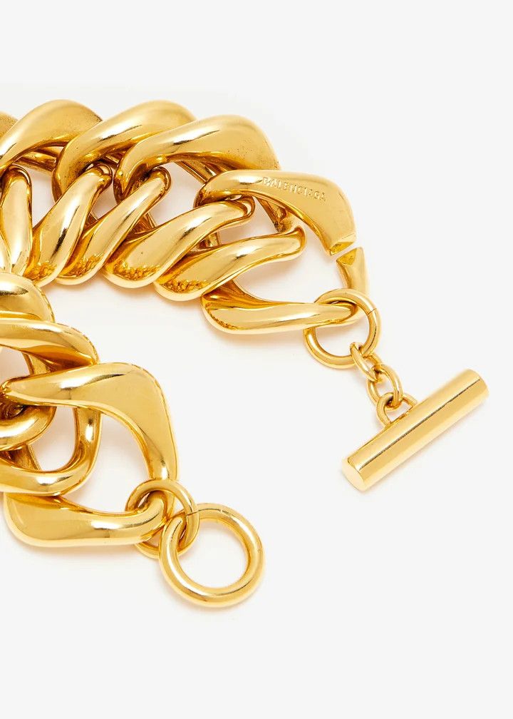 Balenciaga o1w1db10825 Size: OS / Linked Bracelet in Gold Size ONE SIZE - 3 Thumbnail