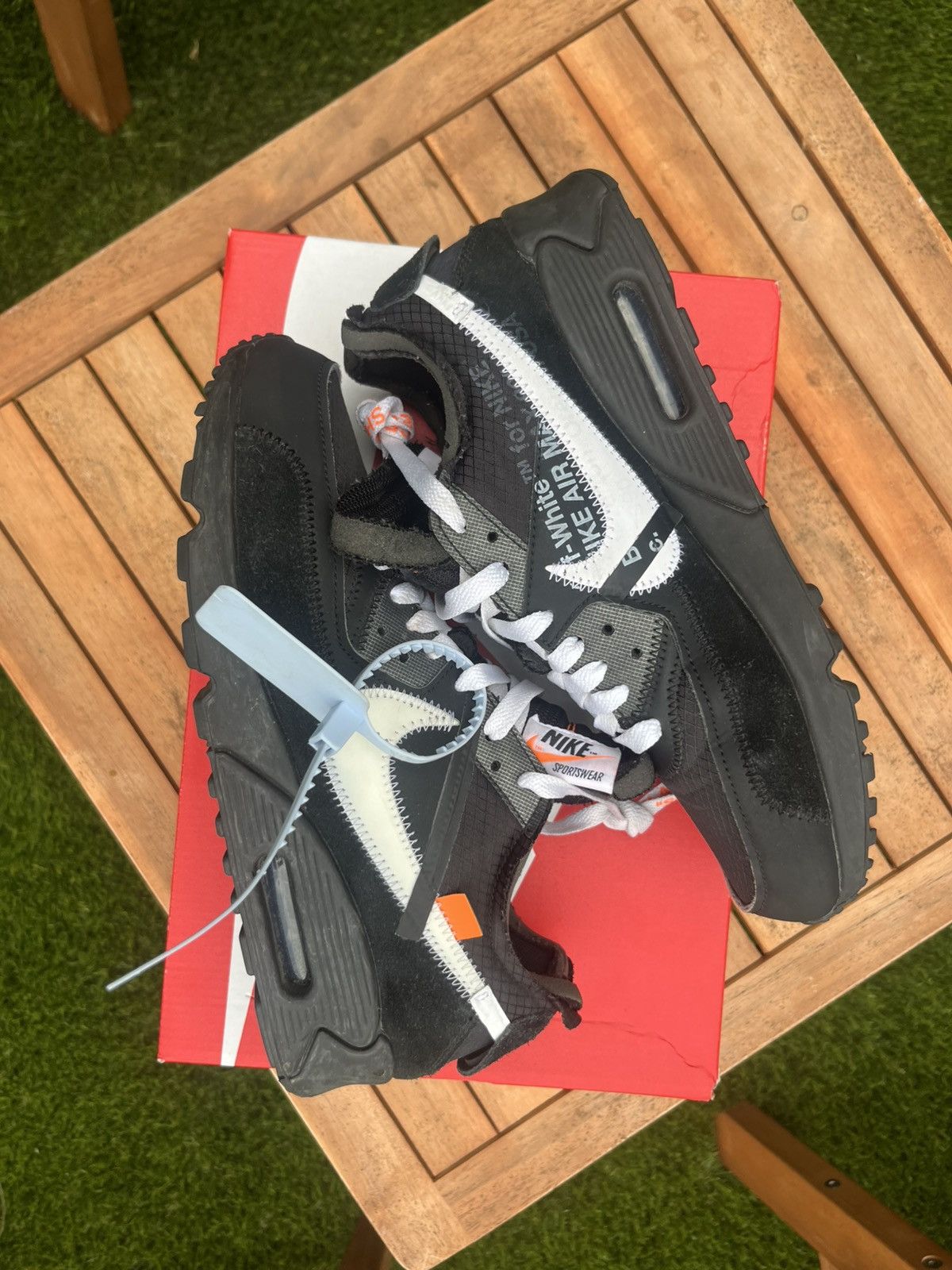 Nike × Off-White Air Max 90 Off White “Black” Size US 8 / EU 41 - 1 Thumbnail