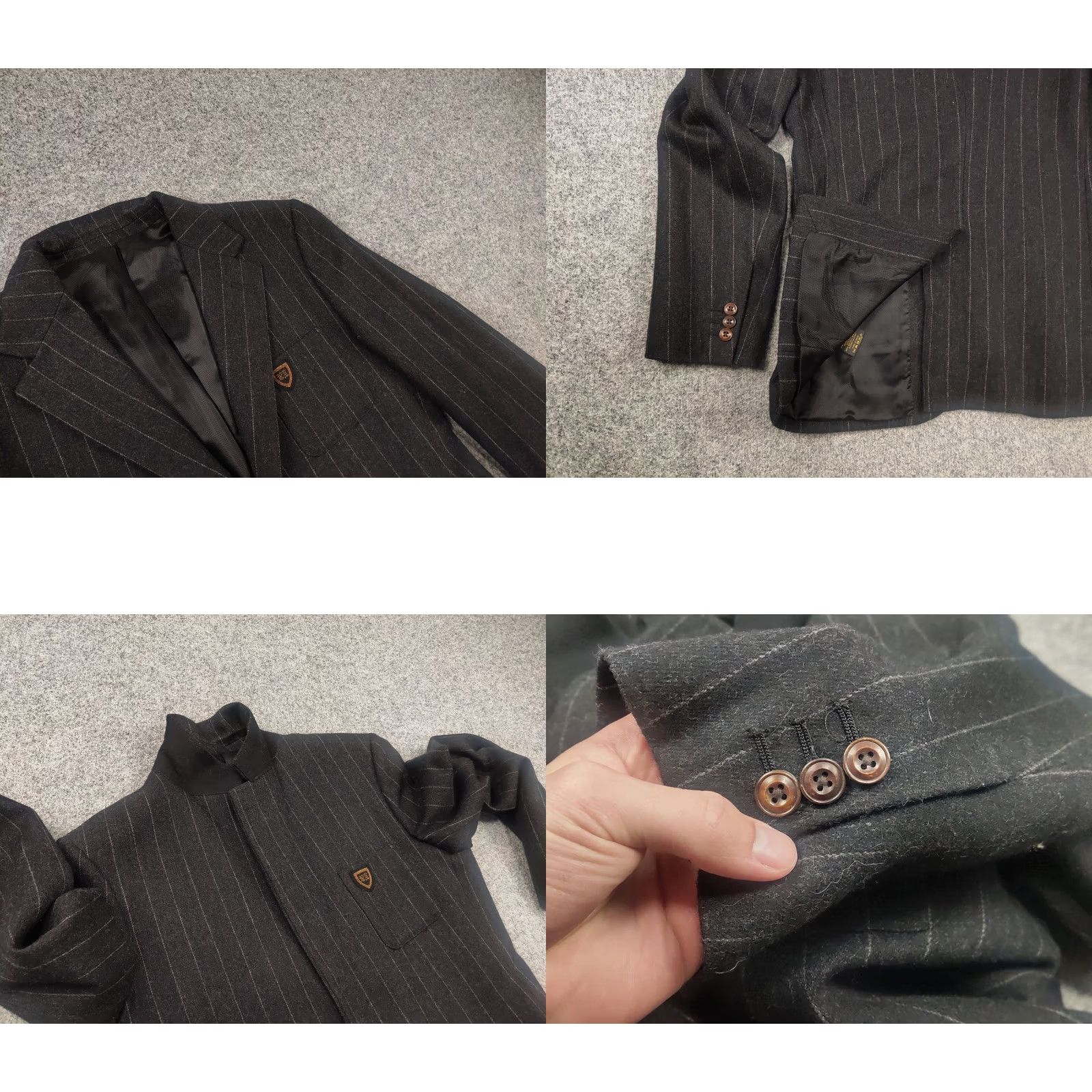 Polo Ralph Lauren VINTAGE Polo Ralph Lauren Black Wool Blend Pin Stripe Sports Blazer Jacket M Men XS? Size US M / EU 48-50 / 2 - 8 Thumbnail