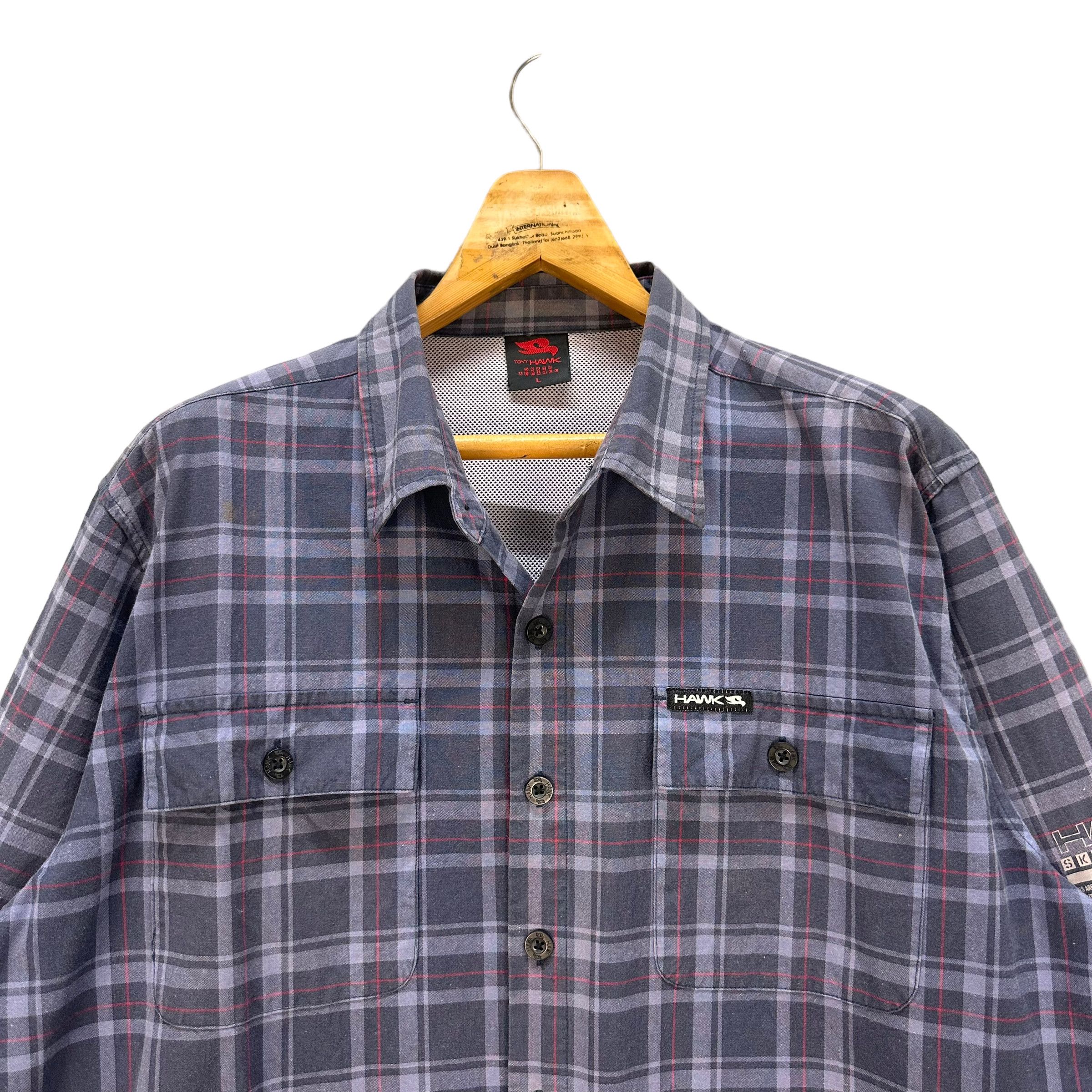 Tony Hawk TONY HAWK SKATE BOARDING CHECKED BUTTON UP SHIRT #8054-198 Size US L / EU 52-54 / 3 - 2 Thumbnail