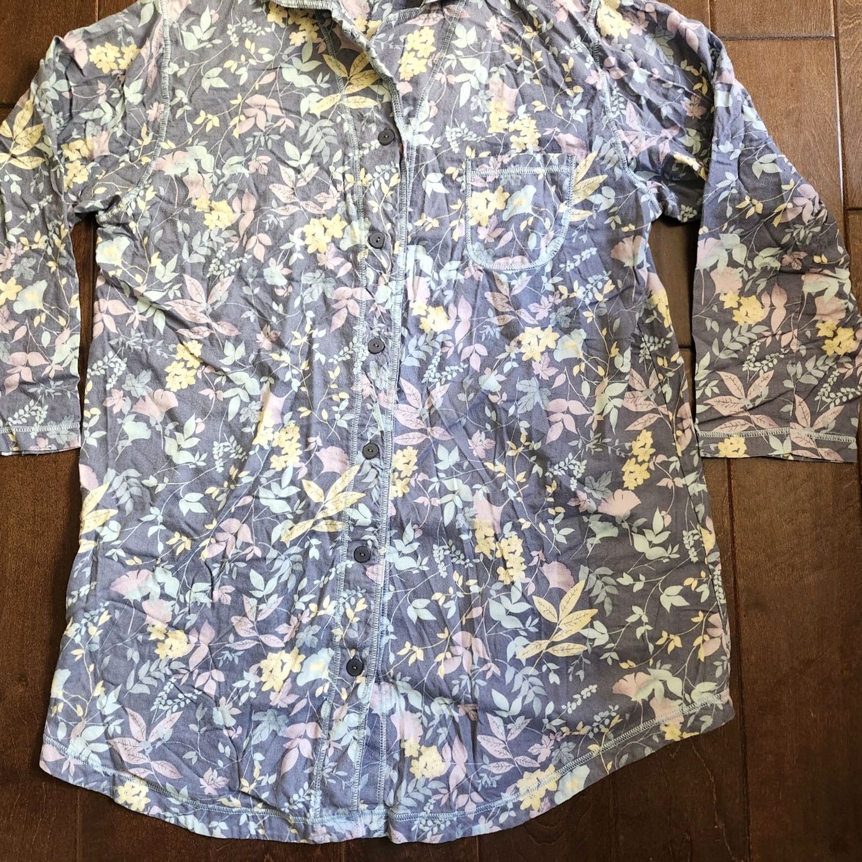 Vintage Carole Hochman Womens L Women Sleepwear Pajamas Floral Button Size Size ONE SIZE - 3 Thumbnail