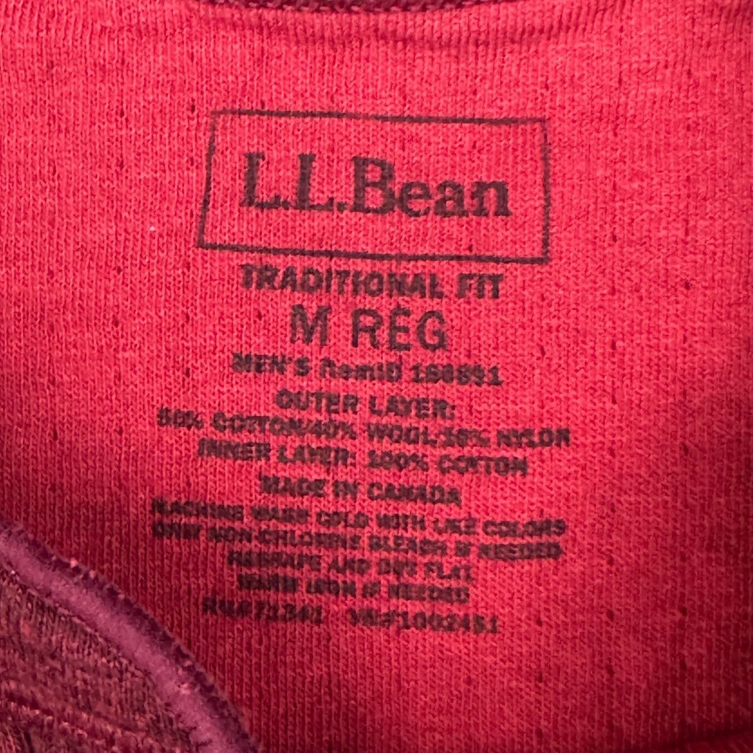 L.L. Bean L.L. Bean River Driver Men's Cotton Blend Henley Sweatshirt Size US M / EU 48-50 / 2 - 3 Thumbnail