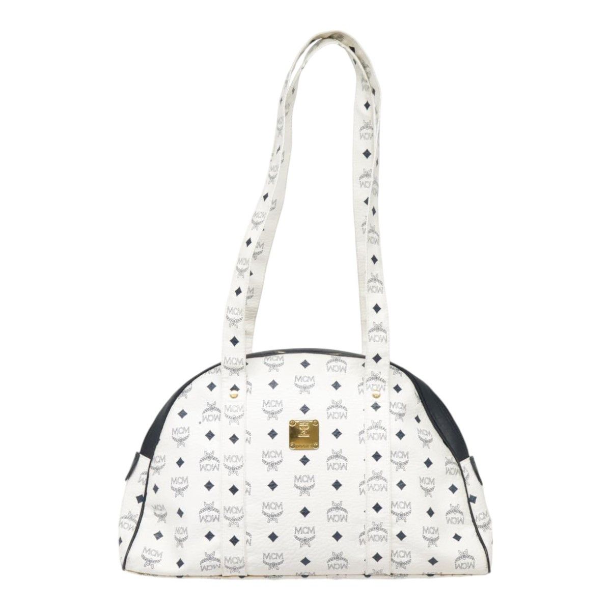 MCM Visetos White Canvas Shoulder Bag (Pre-Owned) Size ONE SIZE - 1 Thumbnail