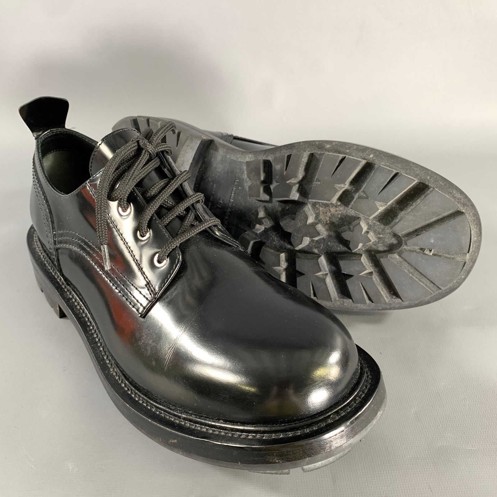 Alexander McQueen ALEXANDER MCQUEEN Size 10 Black Leather Lace Up Shoes Size US 10 / EU 43 - 5 Thumbnail
