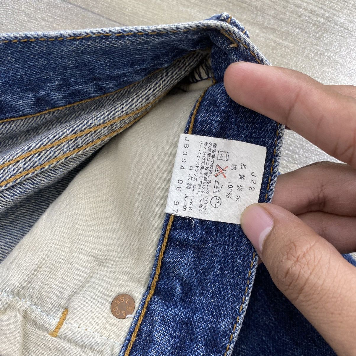 Levi's Vintage Clothing 1990s Vintage Levis 502XX LVC Big E Japan Selvedge Jeans Size US 30 / EU 46 - 8 Thumbnail