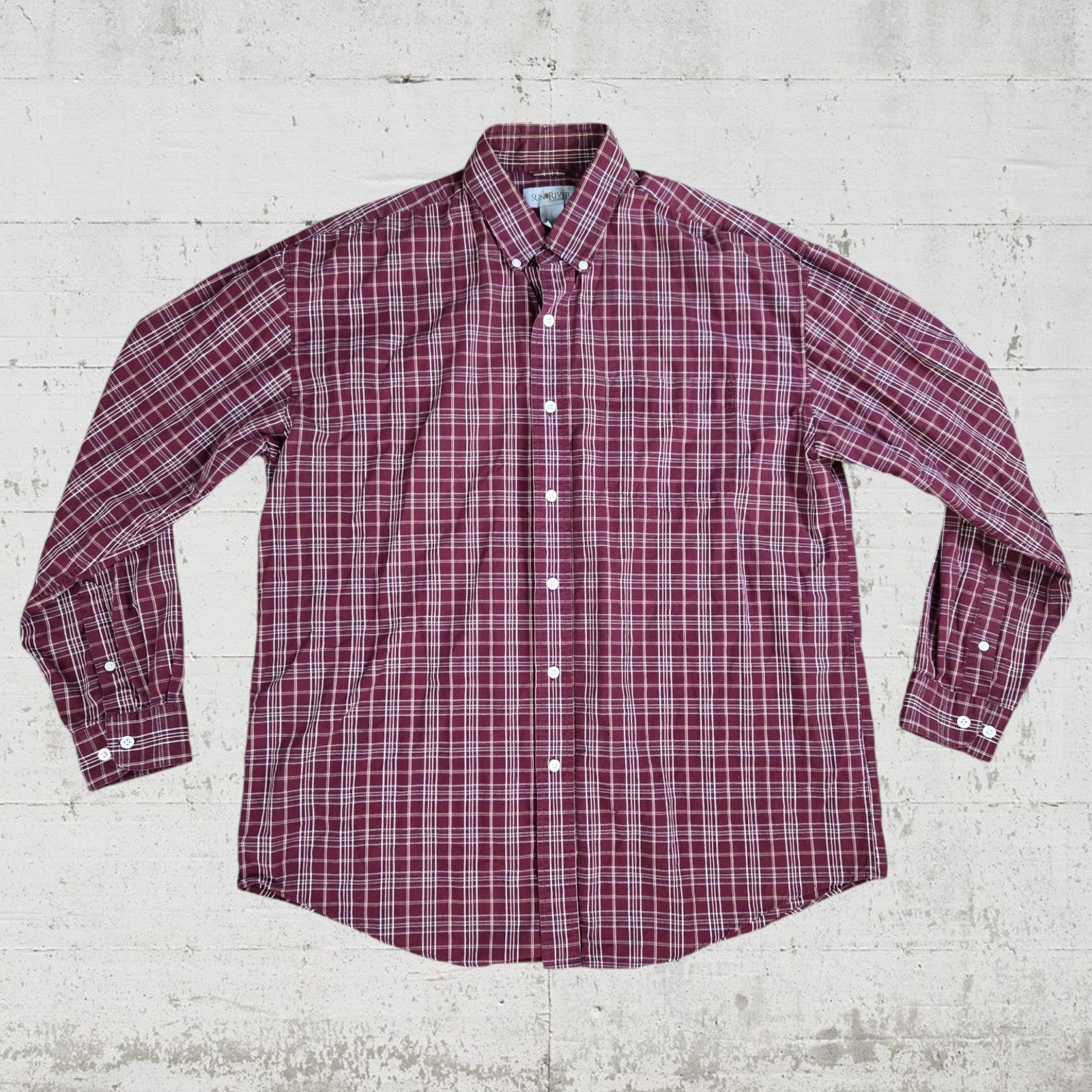 Other Sun River Dark Red Plaid Button Down Shirt Size Large Size US L / EU 52-54 / 3 - 2 Thumbnail