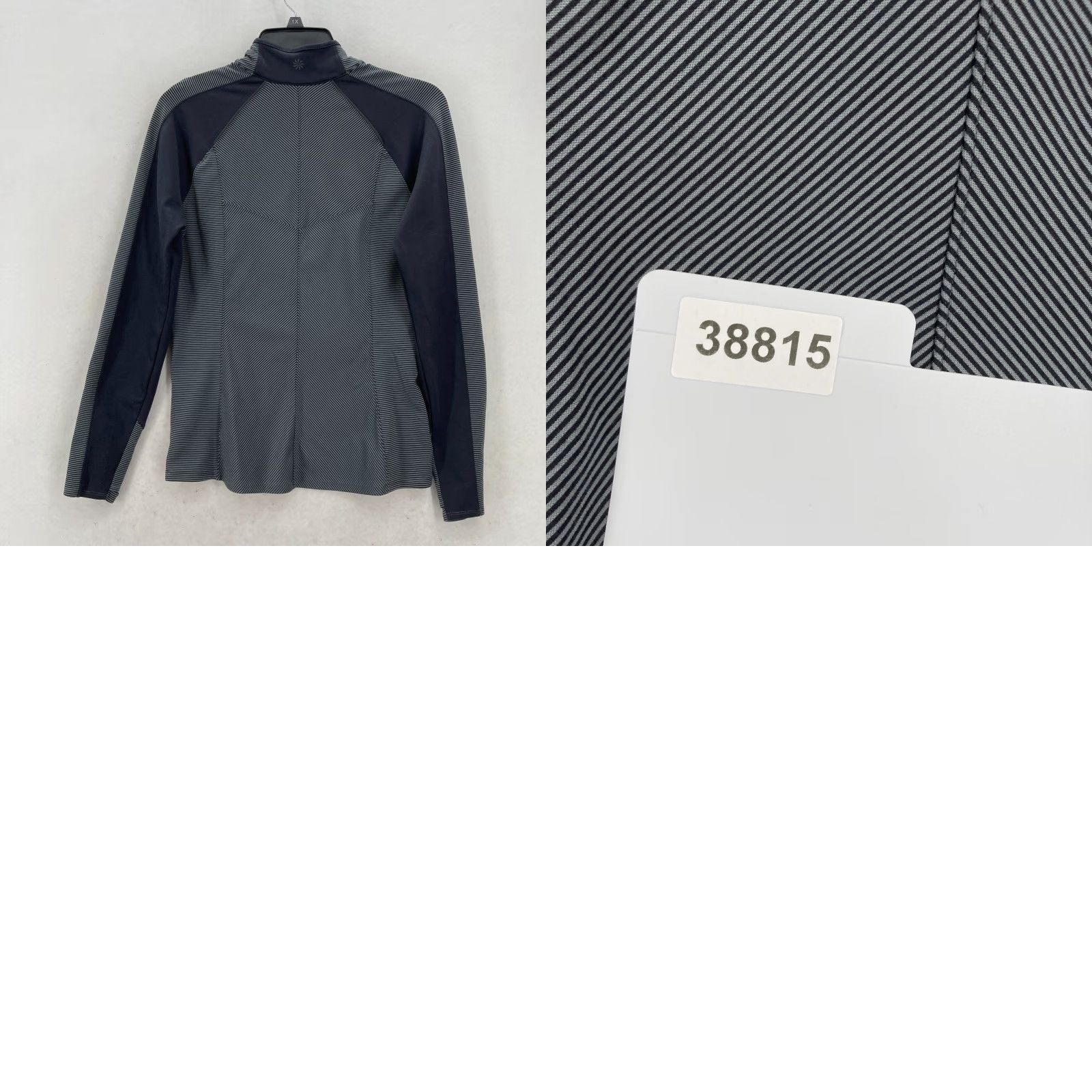 Athleta Athleta Spotlight Pullover Shirt Women Large Black Gray Run Half Zip Stretch Size L / US 10 / IT 46 - 9 Thumbnail