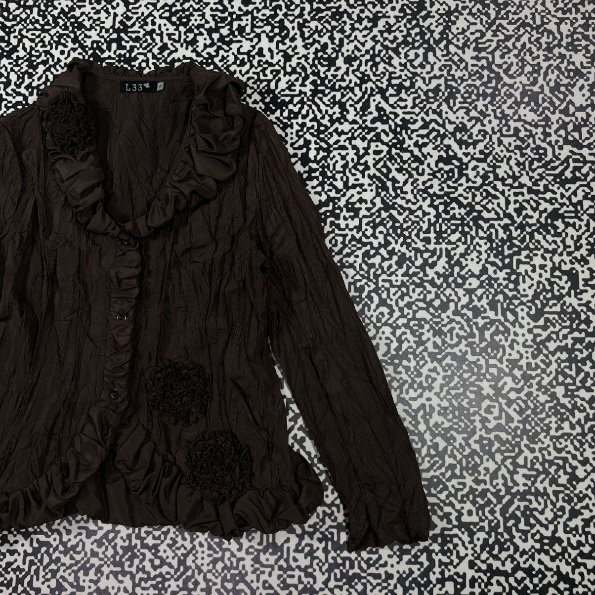 Japanese Brand Vintage Y2K L33 Ruffled Boho Japanese Style Blouses Shirt Size XL / US 12-14 / IT 48-50 - 6 Thumbnail
