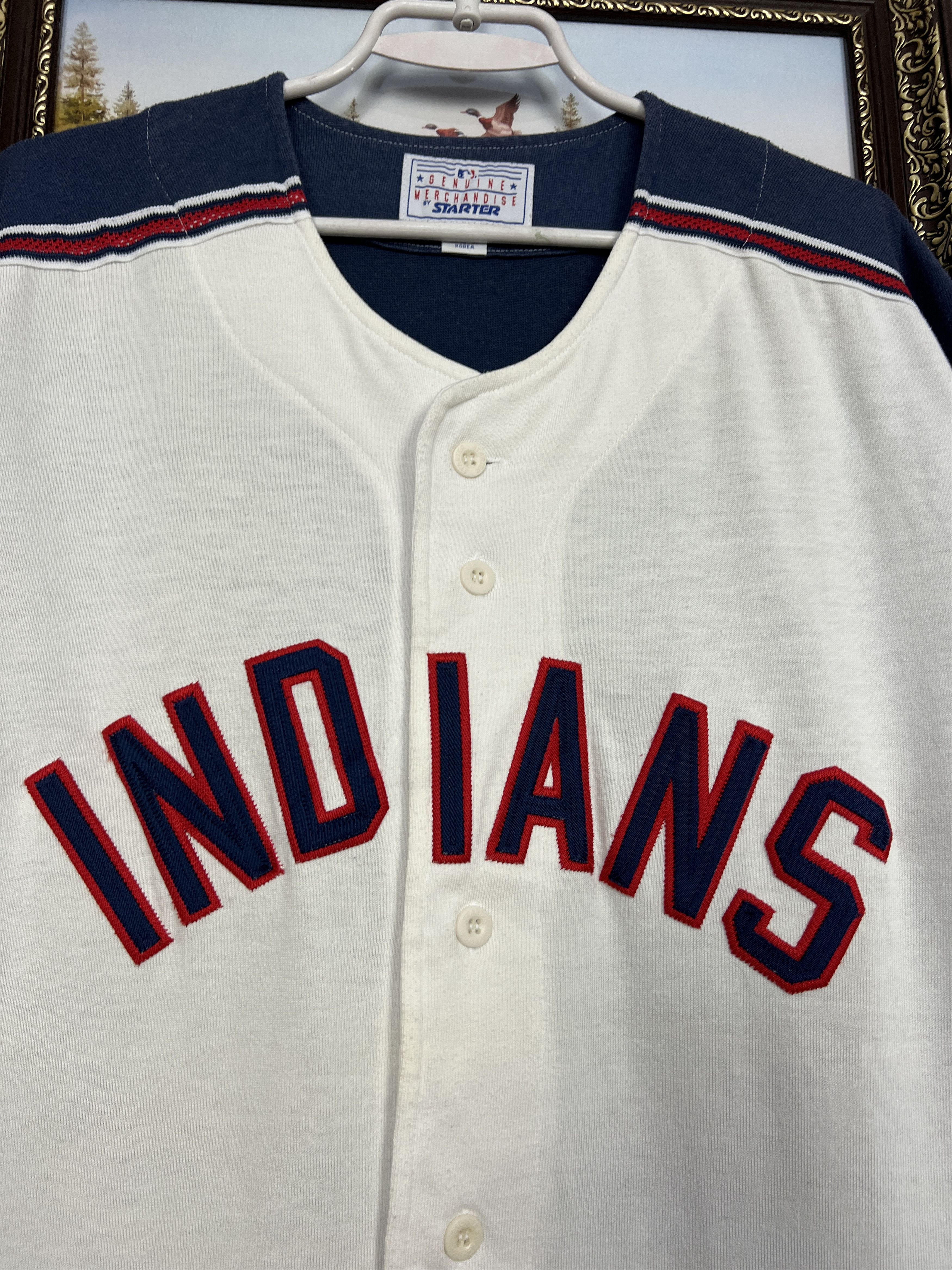 Starter Vintage 90's Cleveland Indians Baseball Jersey Trikot MLB Size US L / EU 52-54 / 3 - 3 Thumbnail
