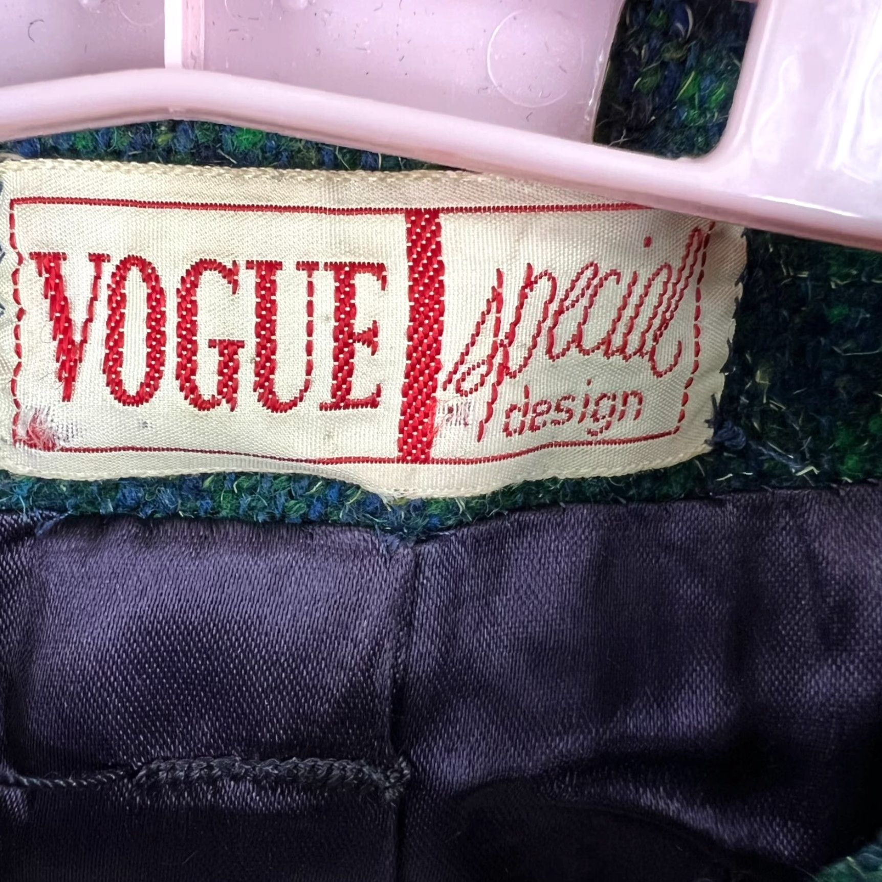 Vogue Vogue Jacket Womens Overcoat M Wool Blend 1/2 Sleeve Green Blue 60's Vintage Designer Regular Jacket Size M / US 6-8 / IT 42-44 - 5 Thumbnail