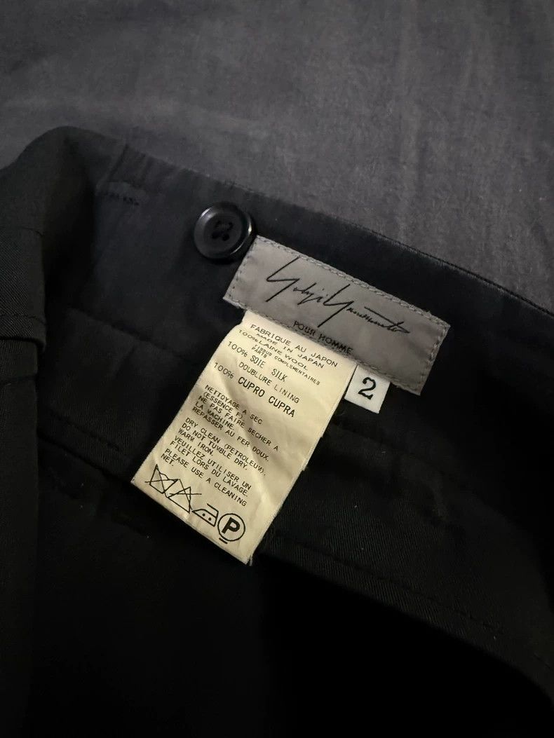 Yohji Yamamoto Yohji Yamamoto size 2 16ss mainline silk raw-trimmed wool g Size US 28 / EU 44 - 5 Thumbnail
