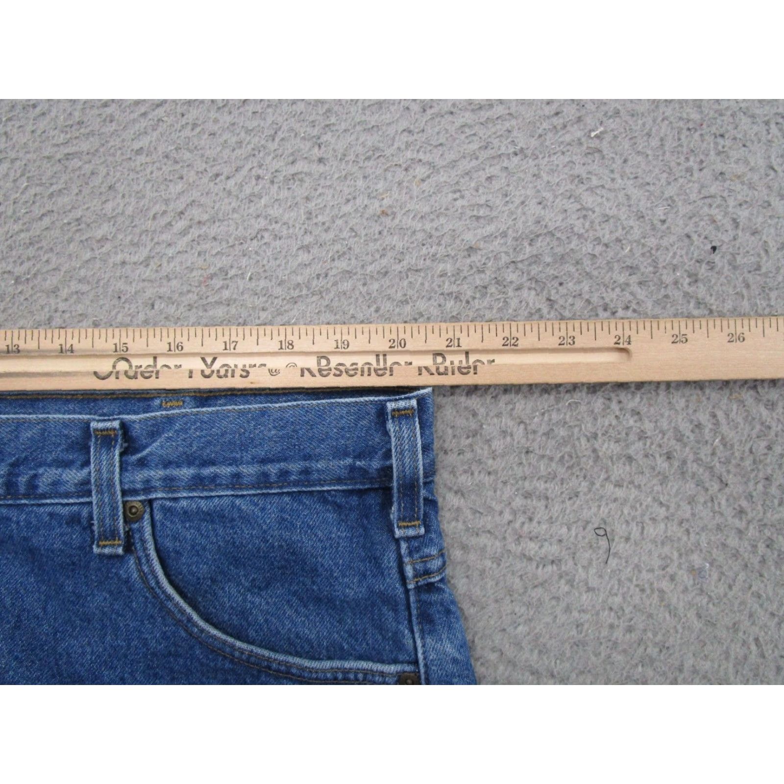 Carhartt VINTAGE Carhartt Jeans Mens 42x30 Blue Relaxed Fit Denim Trouser B172 DST Hardwearing Belt Loops 5-Pocket Logo Zipper Button Size US 42 / EU 58 - 5 Thumbnail