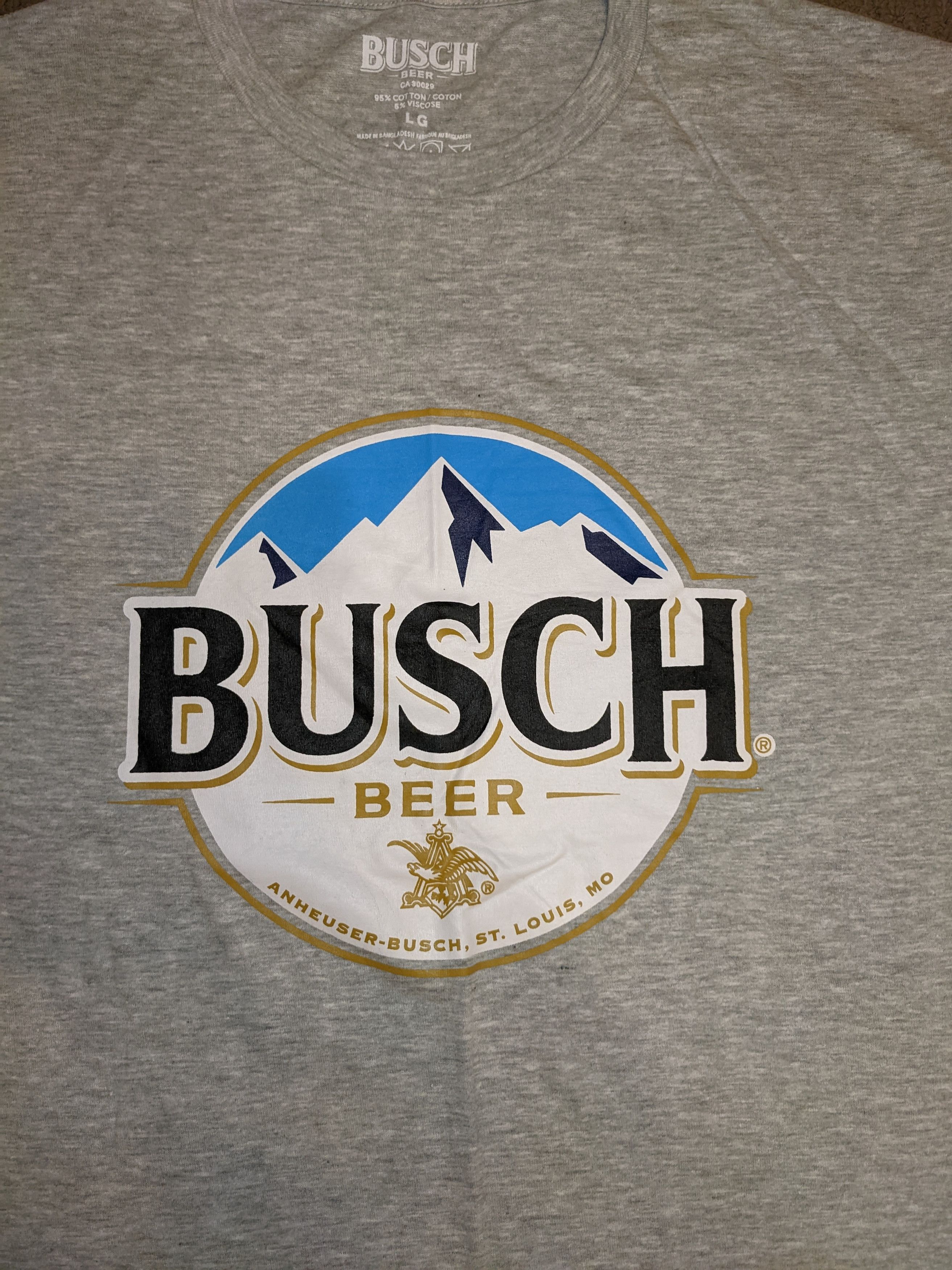 Vintage Busch Beer T-Shirt Size US L / EU 52-54 / 3 - 2 Thumbnail
