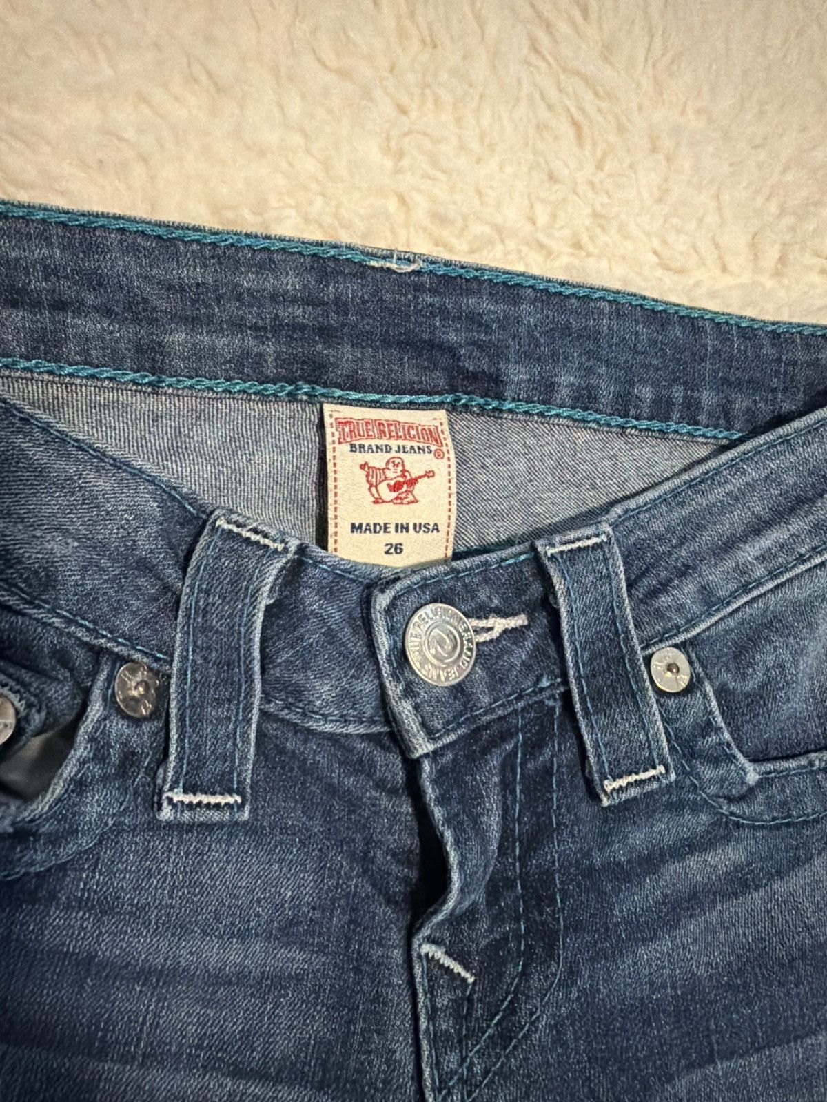 True Religion blue stitch true religion jeans Size 26" / US 2 / IT 38 - 8 Thumbnail