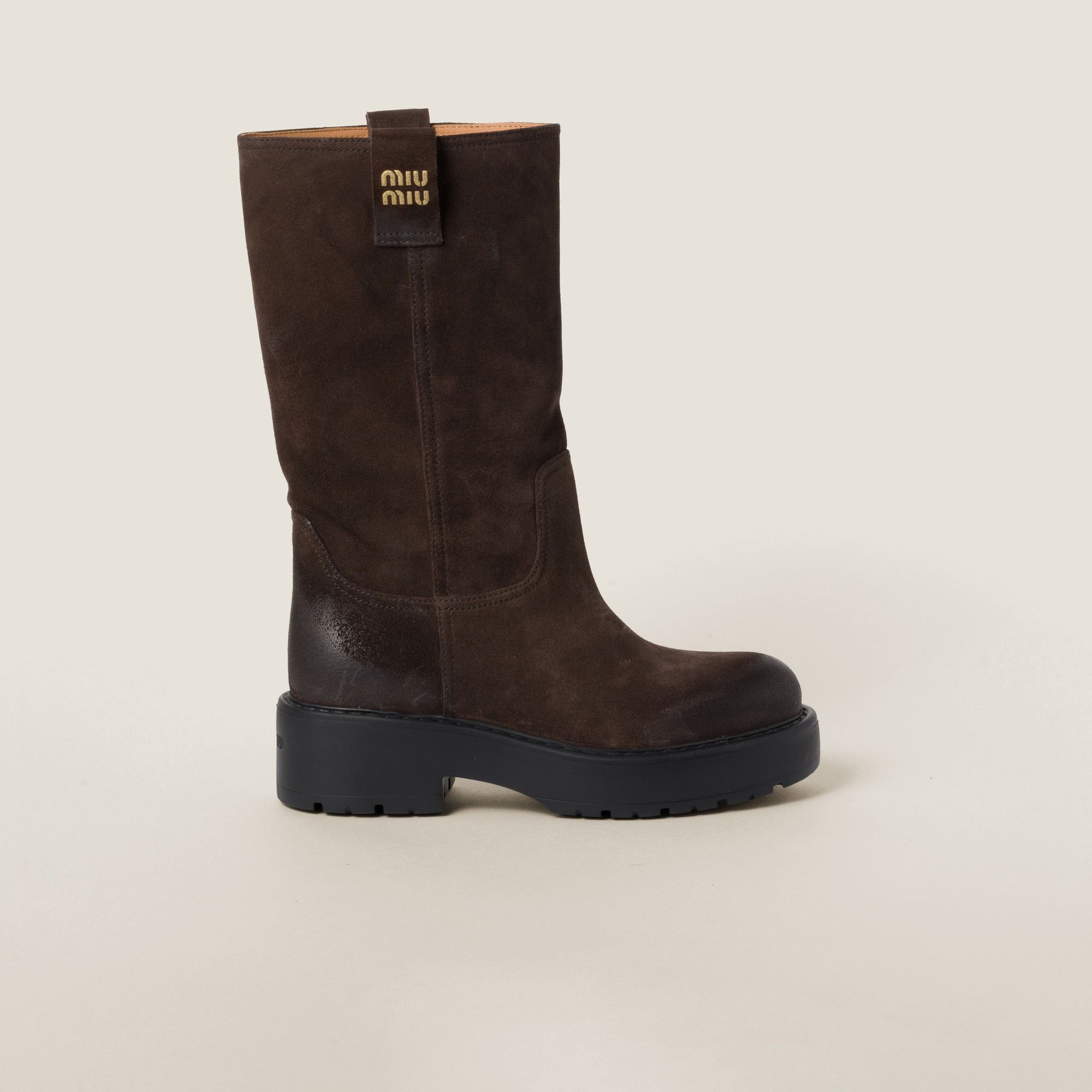 Miu Miu Miu Miu Brown Suede Boots Size US 6 / IT 36 - 1 Thumbnail