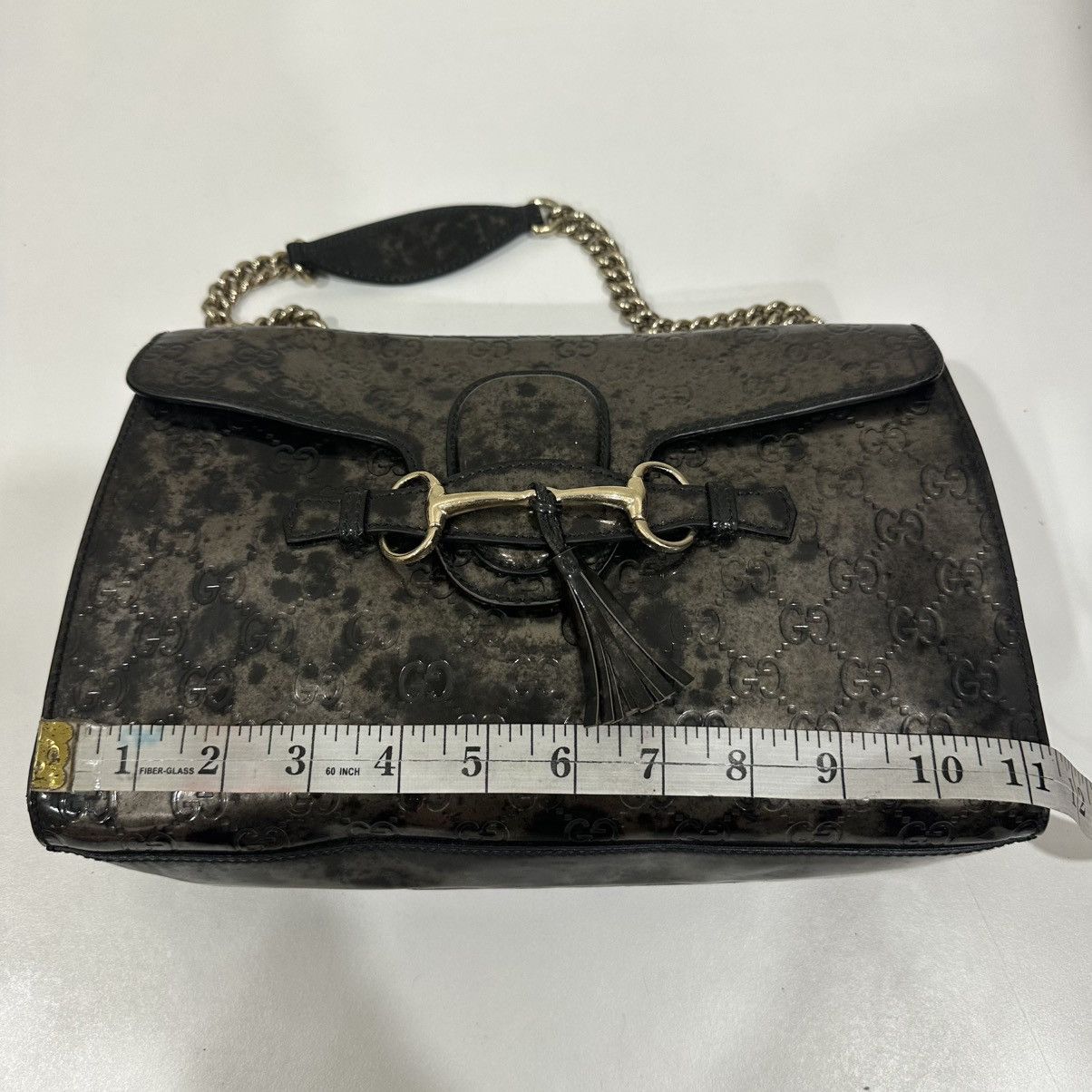 Gucci GUCCI HORSEBIT EMILY CHAIN SHOULDER BAG PATENT LEATHER 30 Size ONE SIZE - 10 Thumbnail