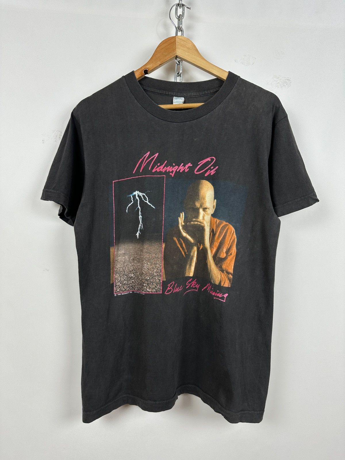 Band Tees 1990 Vintage Midnight Oil Blue Sky Mining Tour Shirt Size US M / EU 48-50 / 2 - 1 Thumbnail