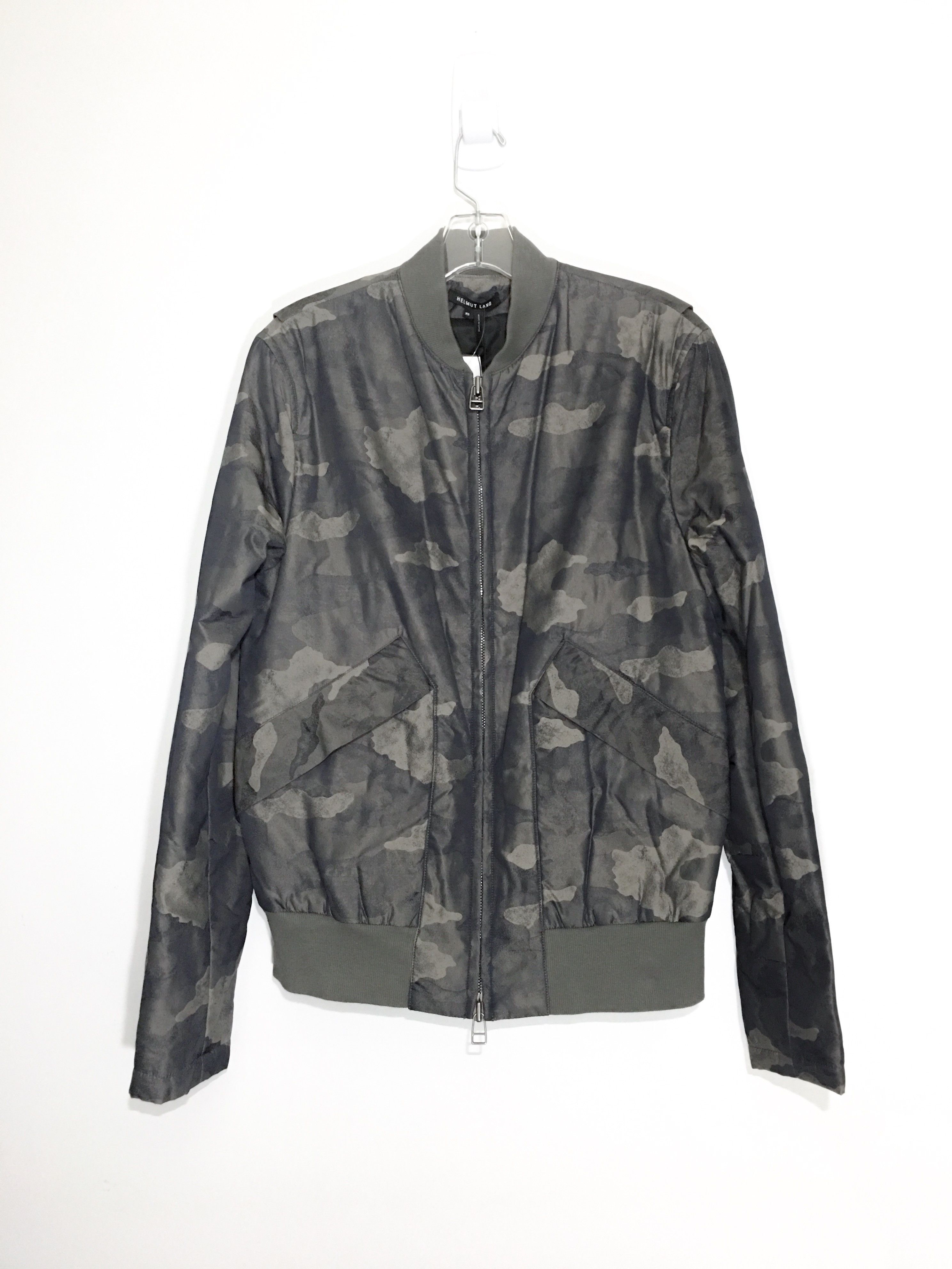 Helmut Lang Helmut Lang Olive Slate Camo Print Technical Bomber Jacket Size US XS / EU 42 / 0 - 6 Thumbnail
