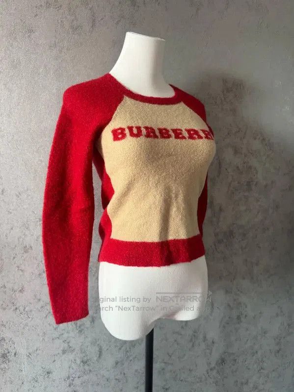 Burberry Burberry Color-Block Wool Long Sleeve Sweater. Size S / US 4 / IT 40 - 5 Thumbnail