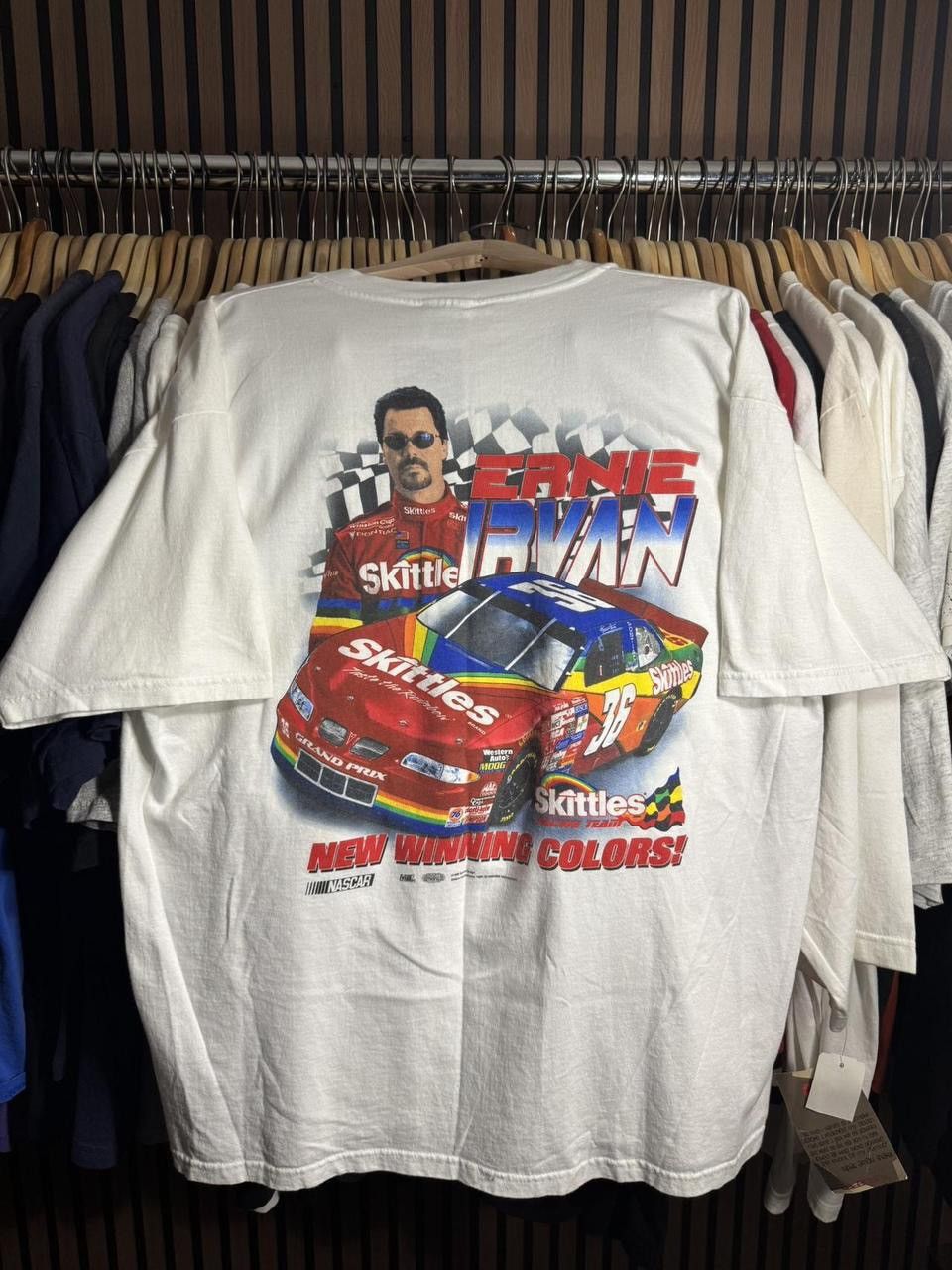 Other Vintage 1998 NASCAR Ernie Irvan Skittle Racing Team Tee Size US XL / EU 56 / 4 - 7 Thumbnail