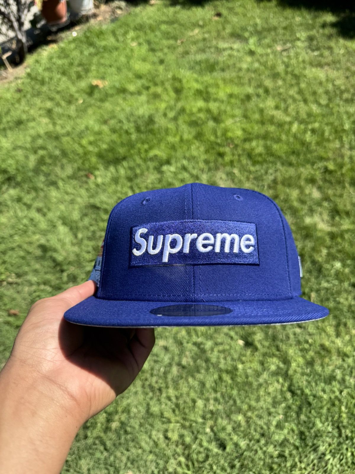 New Era × Supreme Supreme Reverse Box Logo New Era 7 1/4 | Grailed