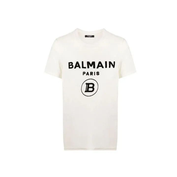 Balmain Logo Print Short Sleeve T-Shirt -2507