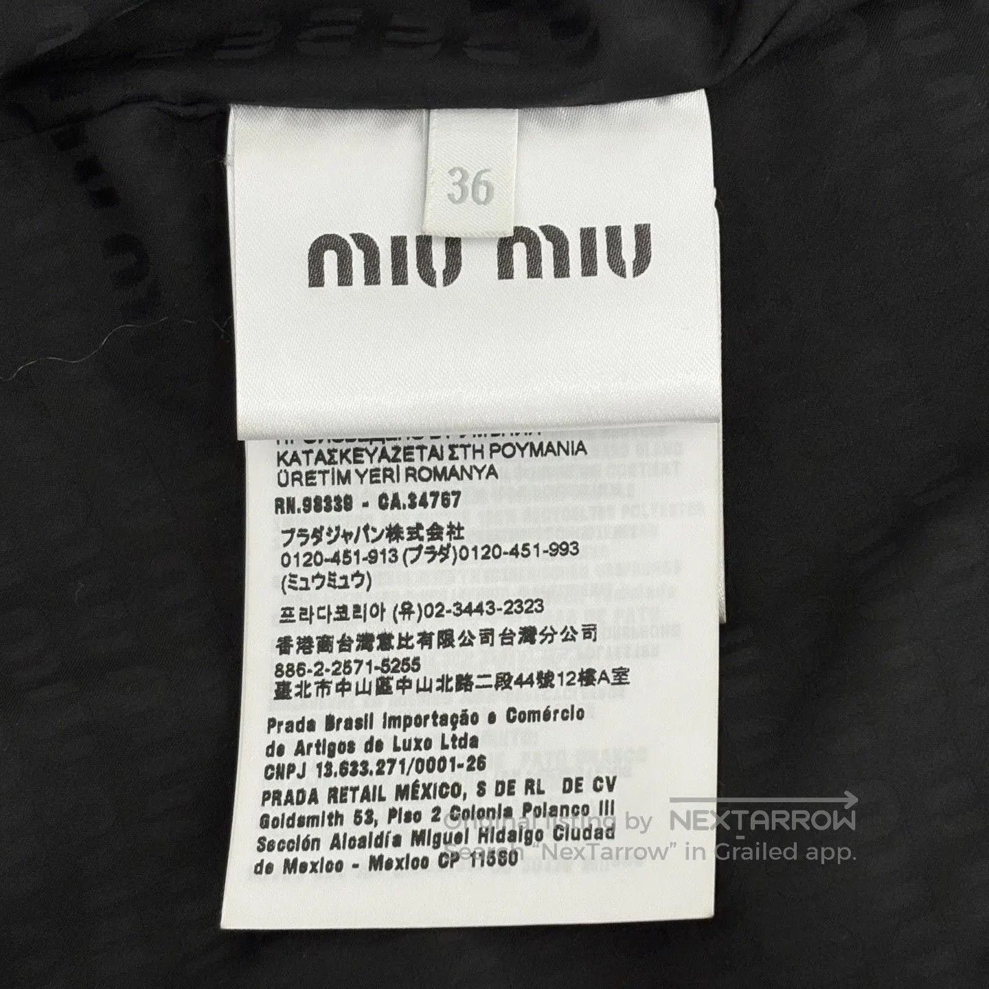 Miu Miu Miumiu Logo Pocket Shirt Down Jacket. Size XS / US 0-2 / IT 36-38 - 4 Thumbnail