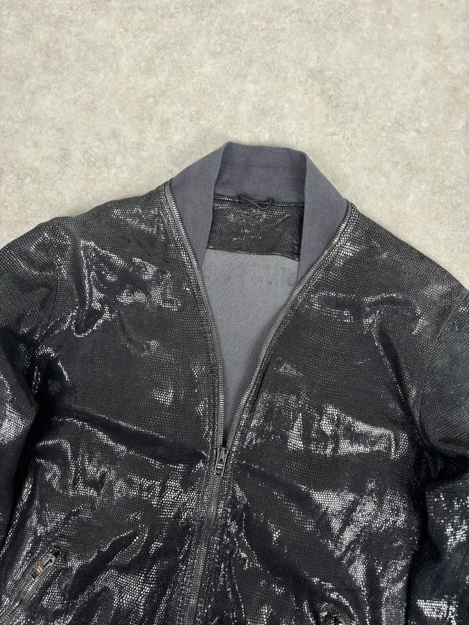 Giorgio Brato Giorgio Brato Silver Sequin Embellished Leather Bomber Jacket Size US M / EU 48-50 / 2 - 4 Thumbnail