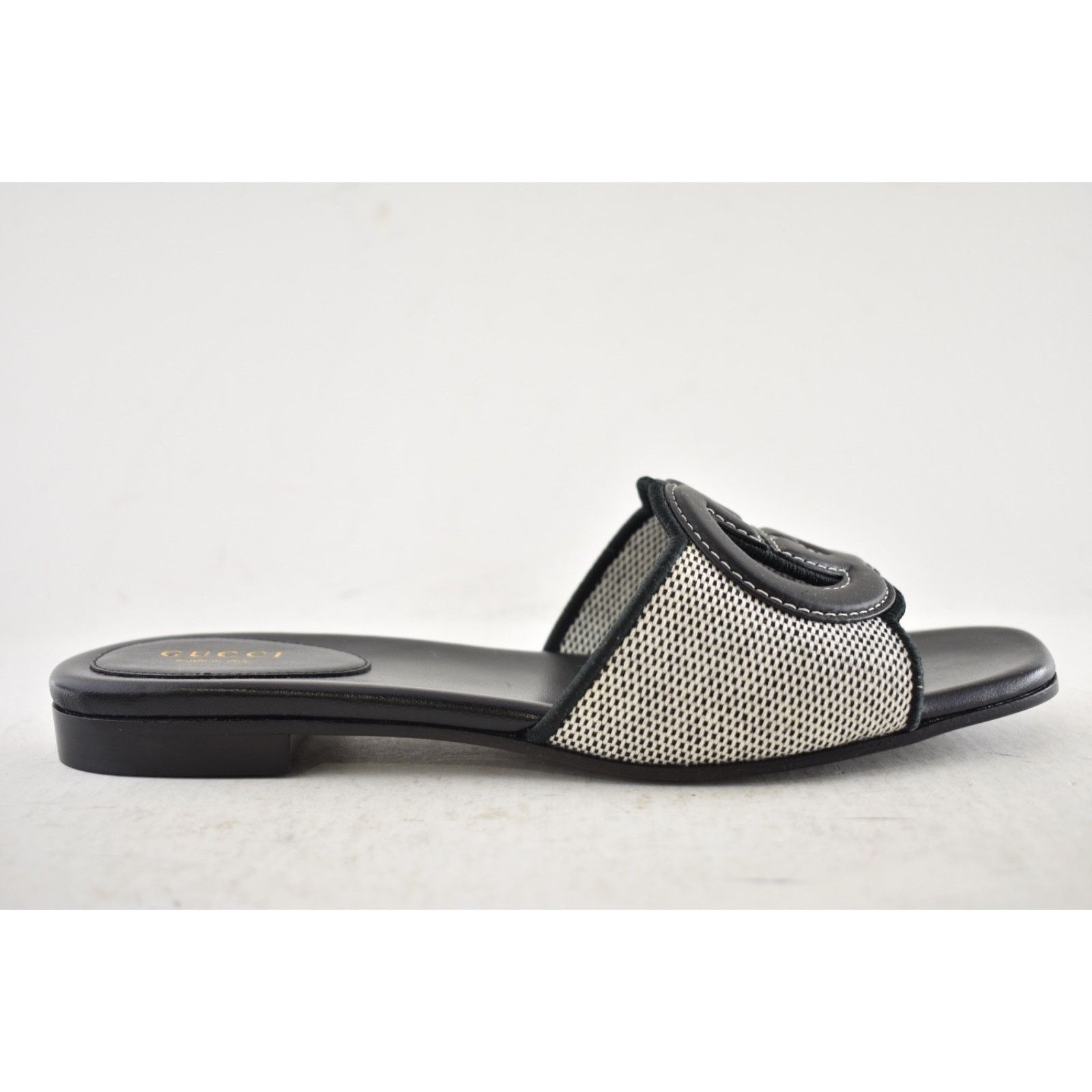 Gucci Gucci GG Interlocking Logo Leather Canvas Sandal 36.5 Size US 6.5 / IT 36.5 - 2 Thumbnail