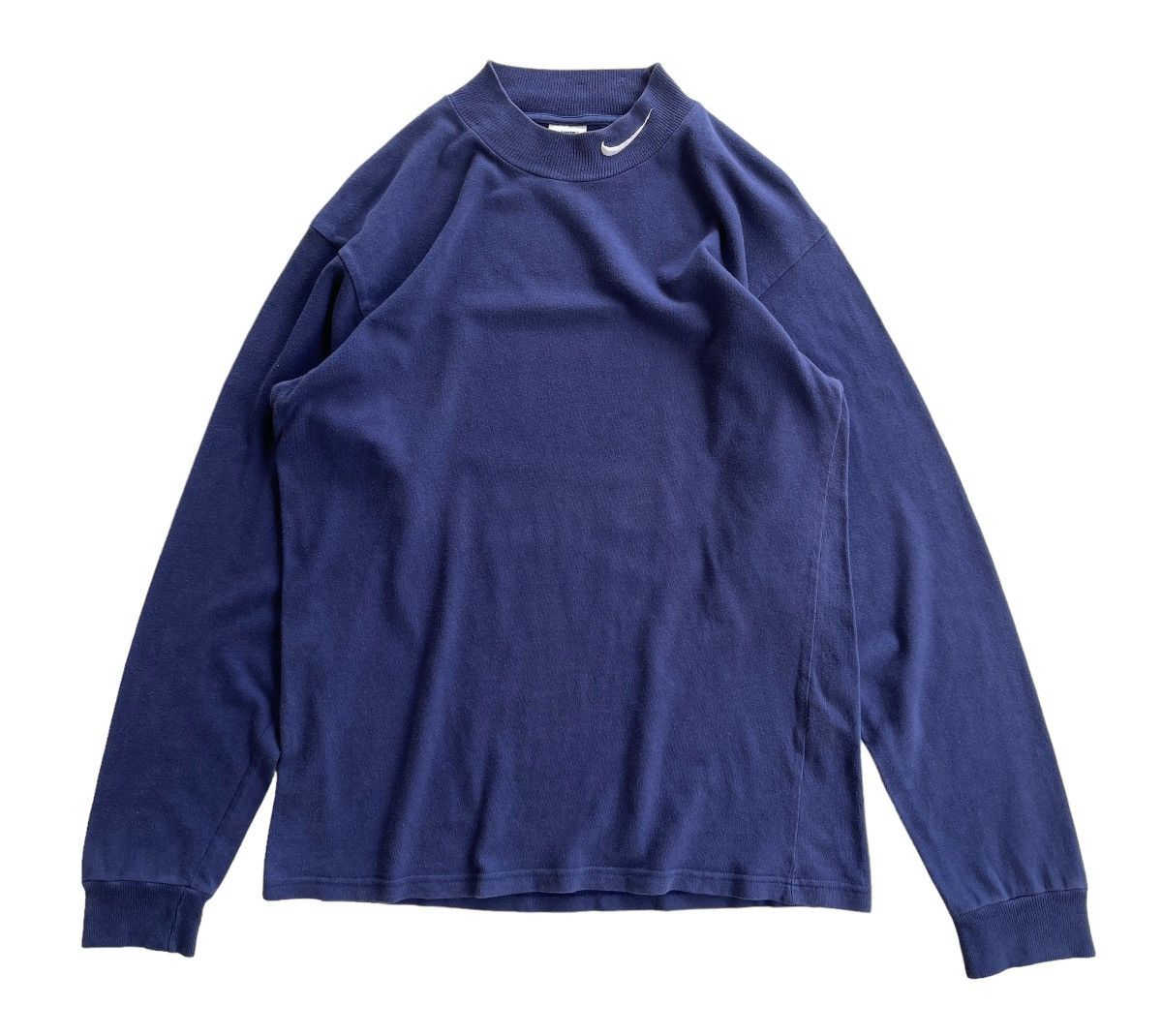 Nike Vintage 90s Nike Mock Neck Oversized Longsleeve Shirt Size US S / EU 44-46 / 1 - 2 Thumbnail
