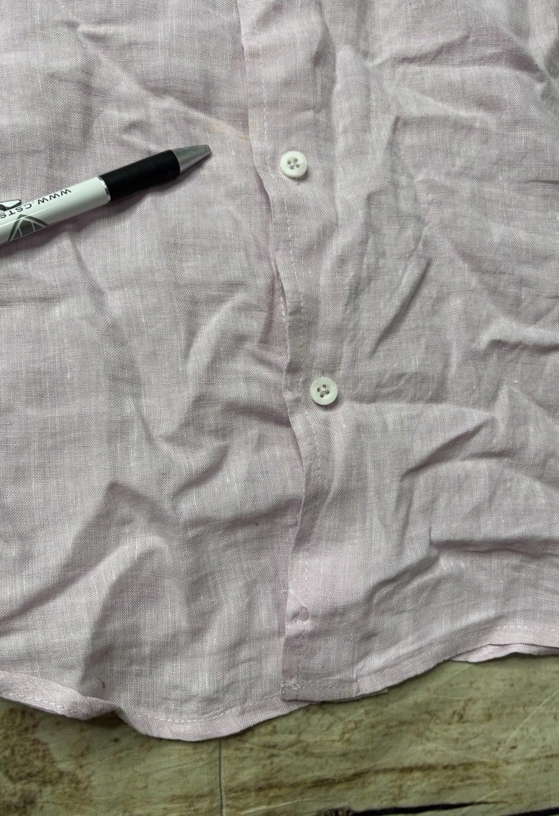 Saks Fifth Avenue Saks Fifth Avenue Shirt Mens XL 100% Linen Light Pink Pocket Size US XL / EU 56 / 4 - 6 Thumbnail