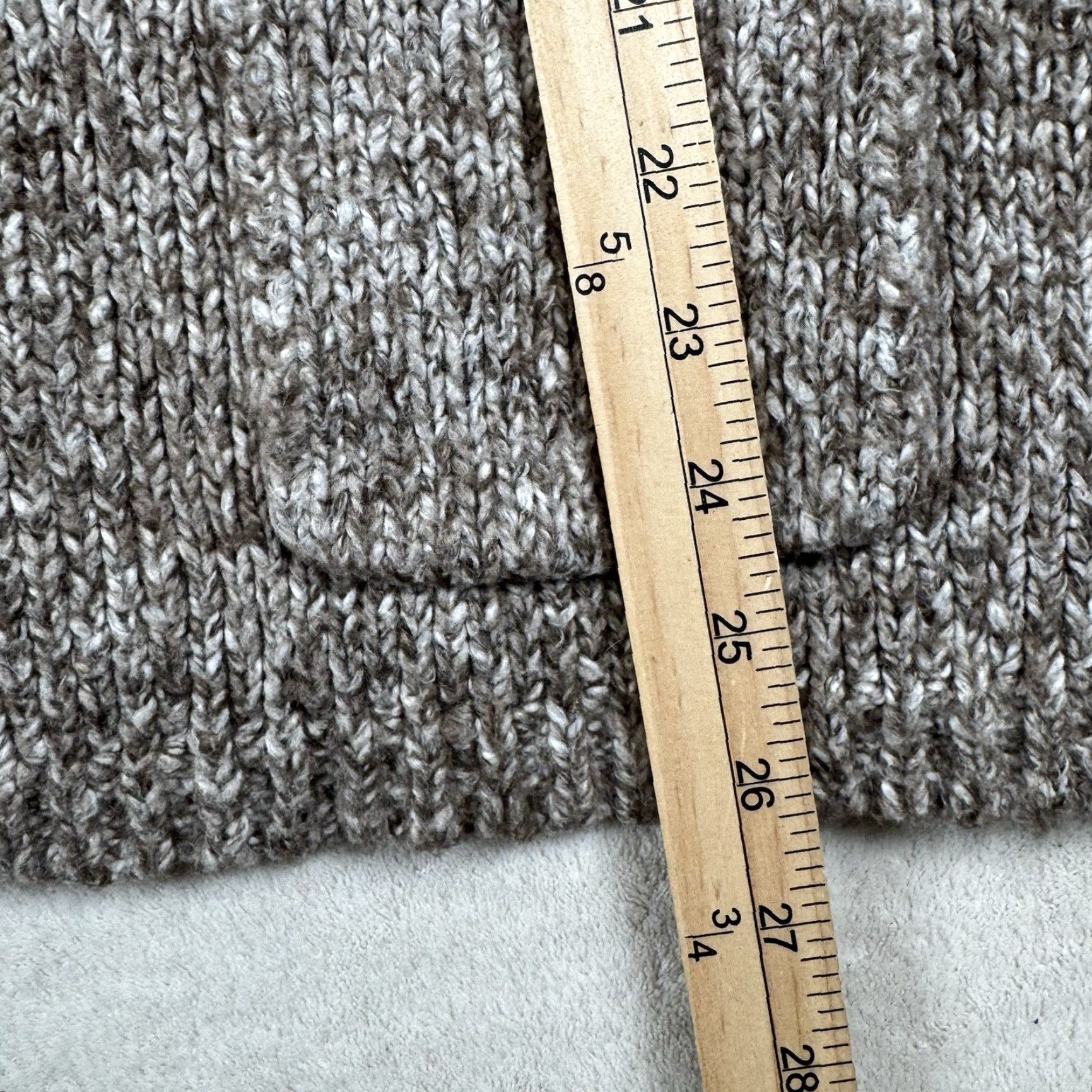 J. Jill J. Jill Pure Jill Marled Chunky Knit Pullover Gray Pocket Sweater L Women Size L / US 10 / IT 46 - 5 Thumbnail