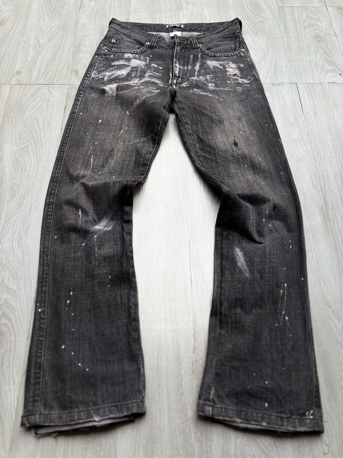 Beams Plus BEAMS paint splatter lace up jeans Size US 29 - 2 Thumbnail