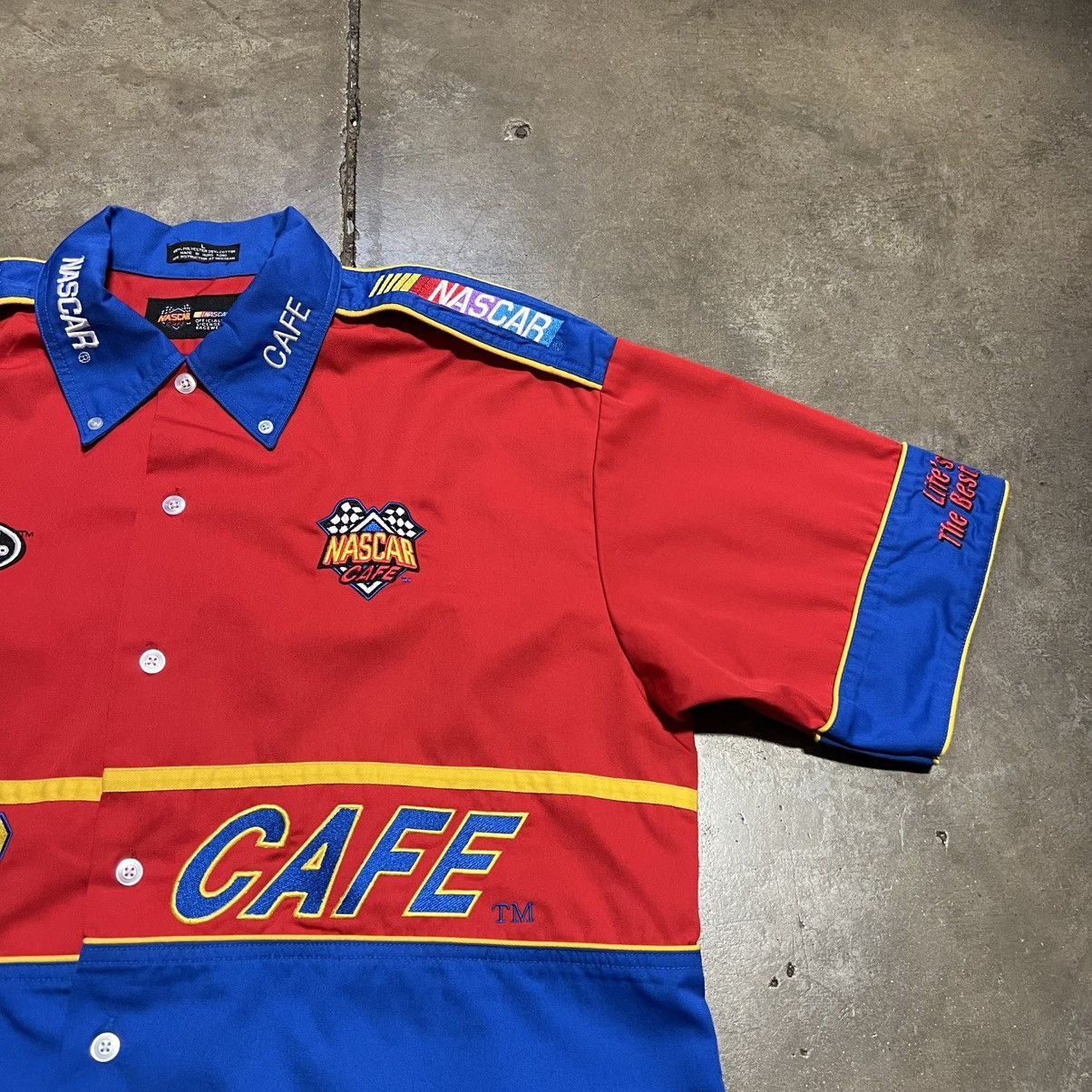 Other Vintage NASCAR Cafe Short Sleeve Button Up Logo Pit Crew Y2K Size US L / EU 52-54 / 3 - 4 Thumbnail