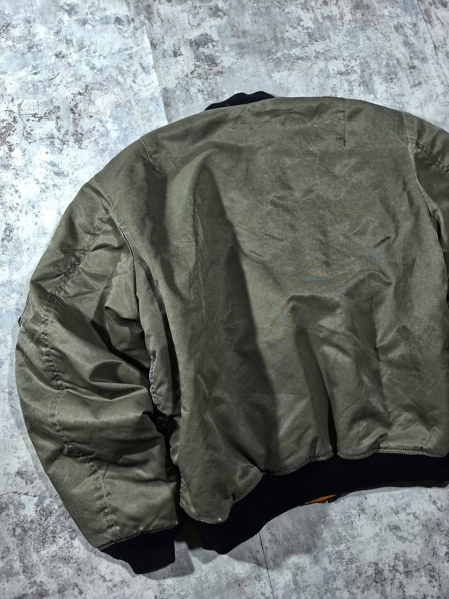 Vintage Industrial Textured Fishbone 00s Bomber Jacket Demna Gvsalia Size US L / EU 52-54 / 3 - 7 Thumbnail