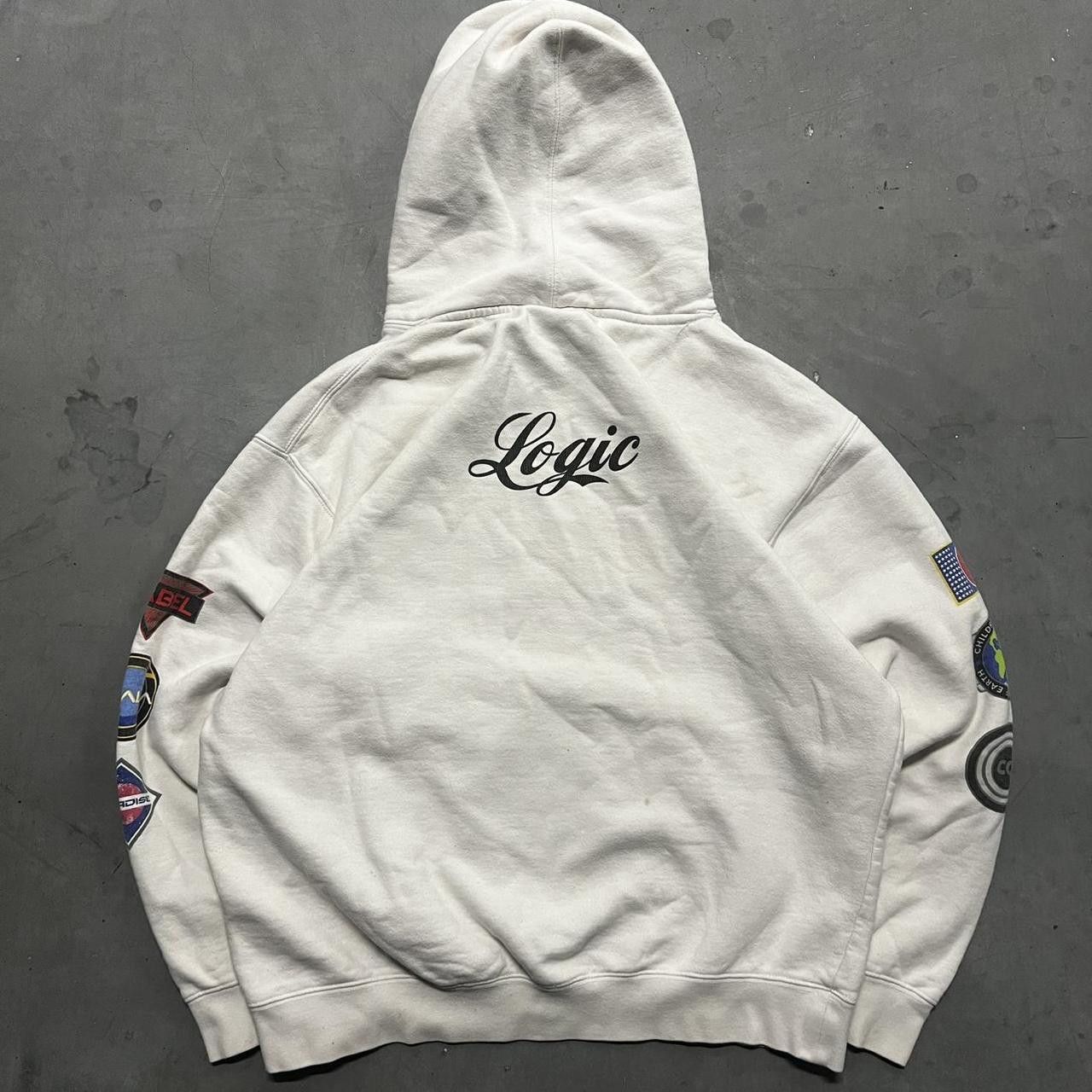 Vintage Crazy Vintage Y2K/2000s Logic Rapper Tour Streetwear Essential White Hoodie! Size US XL / EU 56 / 4 - 3 Thumbnail