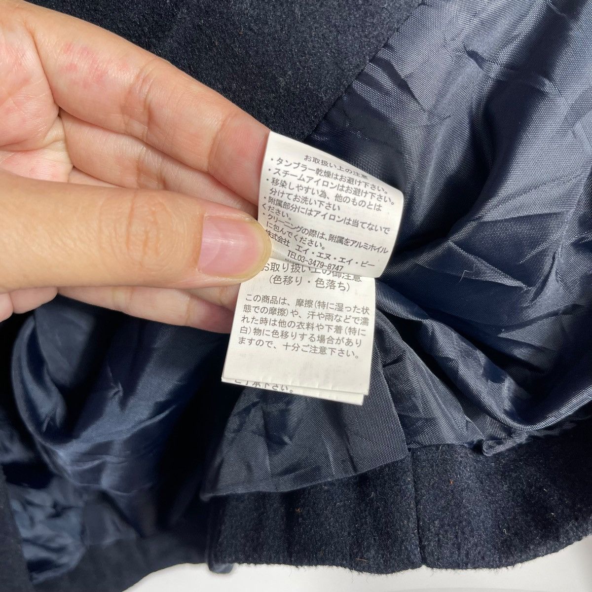 Vintage Vintage Spanish Harem Navy Wool Peacoat Double Breasted Size S / US 4 / IT 40 - 8 Thumbnail