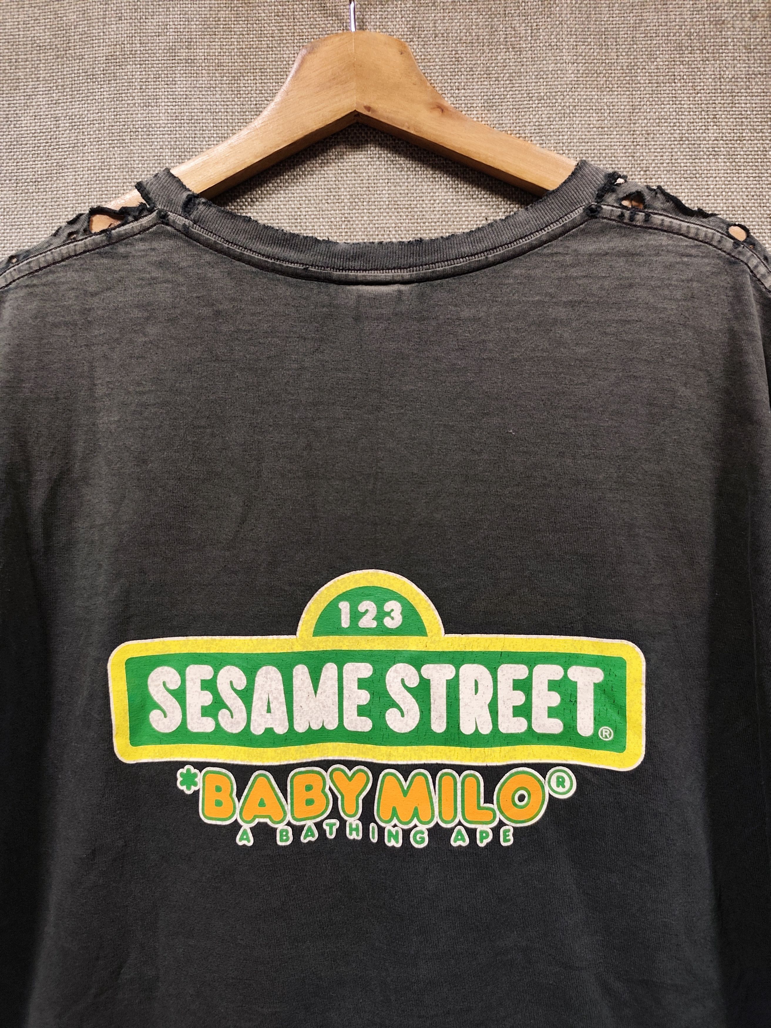Bape Vintage Baby Milo Sesame Street Distressed Tee Size US XL / EU 56 / 4 - 9 Thumbnail
