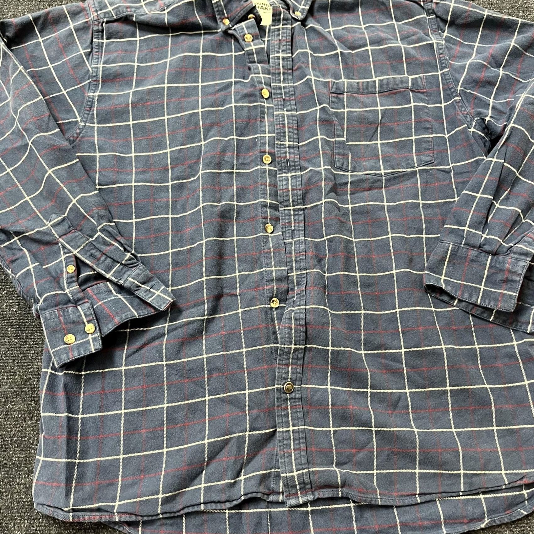 Mountain Khakis Mountain Khakis Shirt Mens Large Blue Plaid Flannel Button Down Relaxed Fit Size US L / EU 52-54 / 3 - 4 Thumbnail