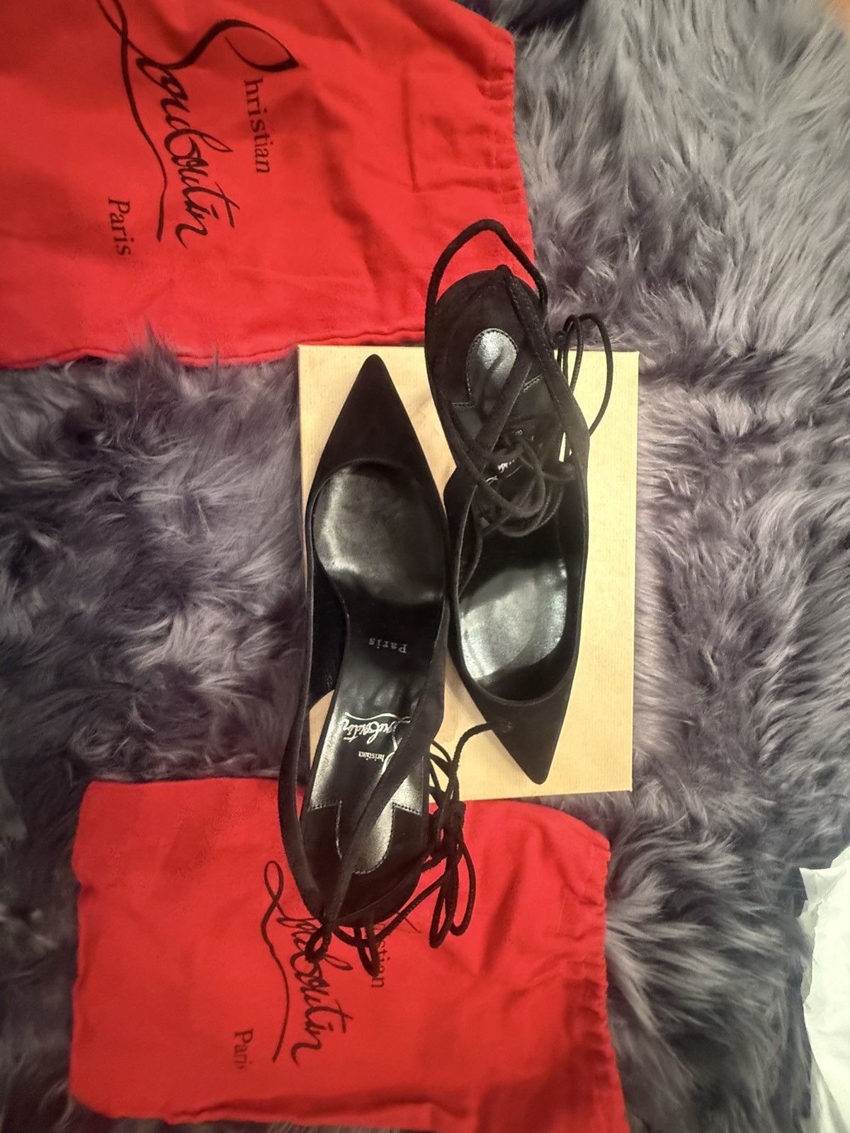 Christian Louboutin Lace up Kate Suede slingback pumps Size US 11 / IT 41 - 8 Thumbnail