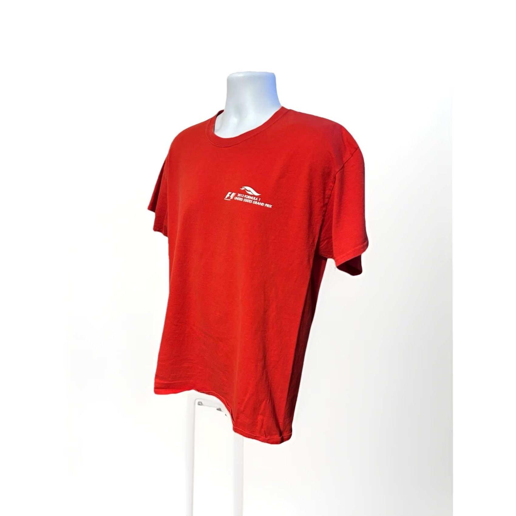 Gildan Formula 1 United States Grand Prix 2013 Shirt Men L Red Double-Sided Texas Gildan Size US L / EU 52-54 / 3 - 5 Thumbnail