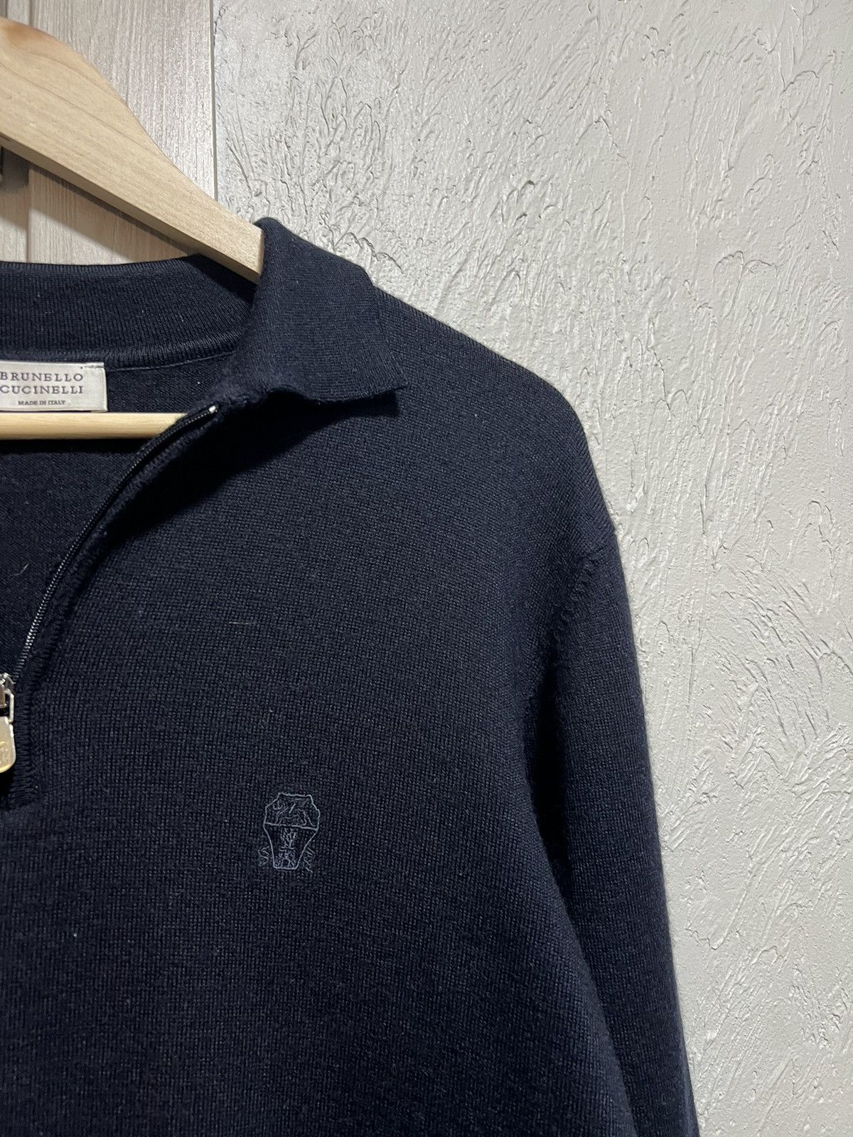 Brunello Cucinelli Brunello Cucinelli Wool Pullover Zip Old Money L Size Size US L / EU 52-54 / 3 - 15 Thumbnail