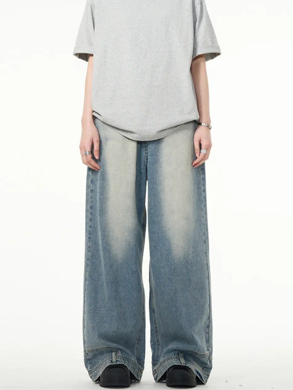 Japanese Brand × Jean Retro loose wide leg straight leg jeans Size US 32 / EU 48 - 4 Thumbnail