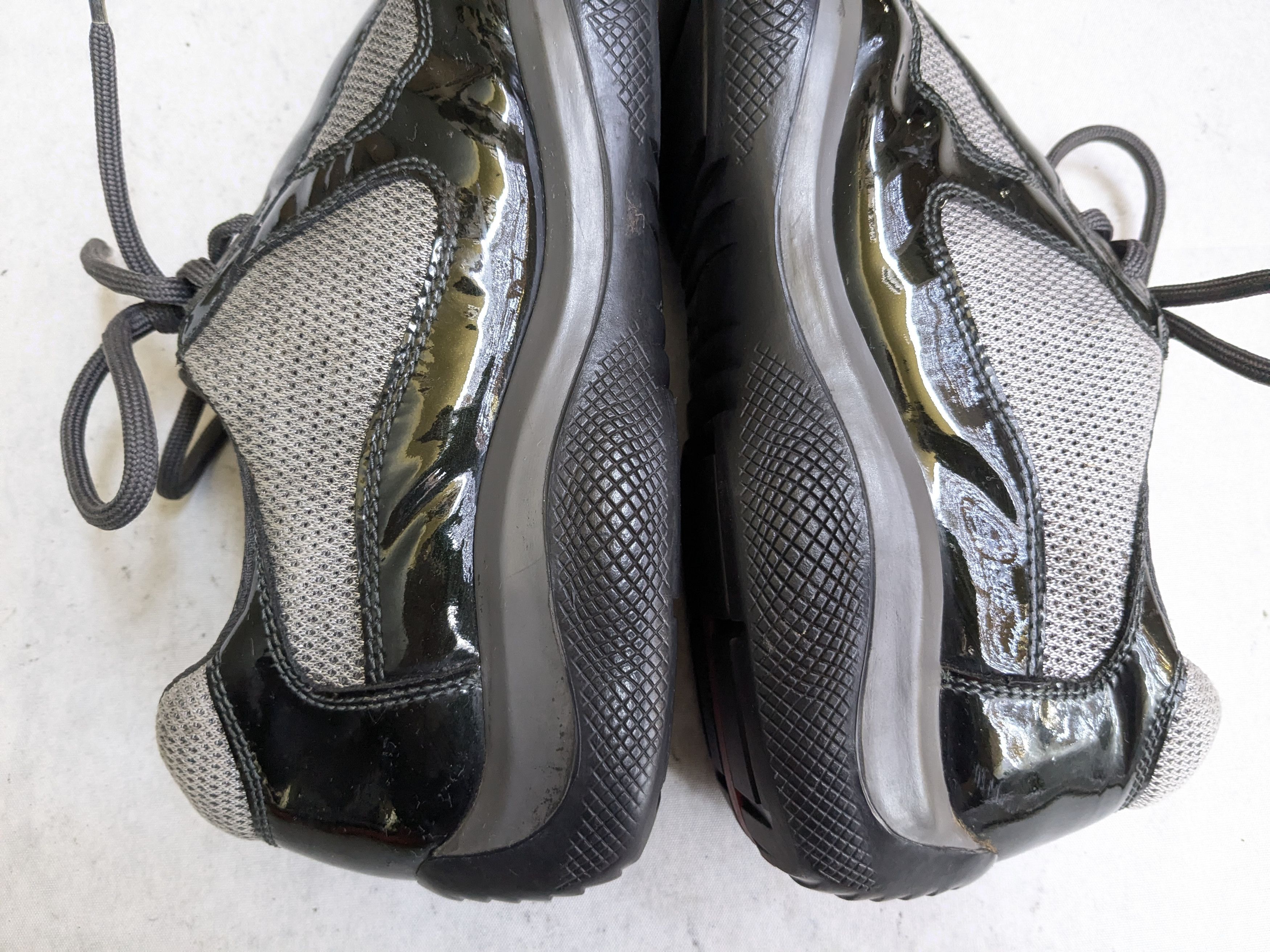 Prada Prada America's Cup Sneakers Gray Patent Leather 9 Low Top Size US 9 / EU 42 - 13 Thumbnail
