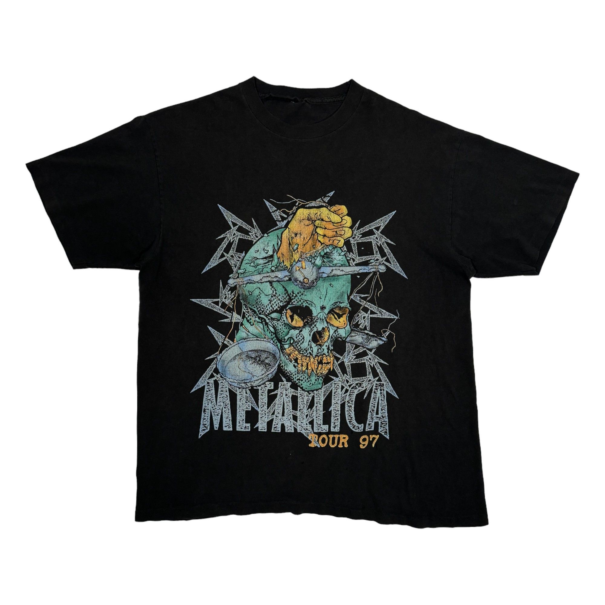 Vintage 1997 Metallica Concert Tour Band T-Shirt Size US XL / EU 56 / 4 - 1 Thumbnail