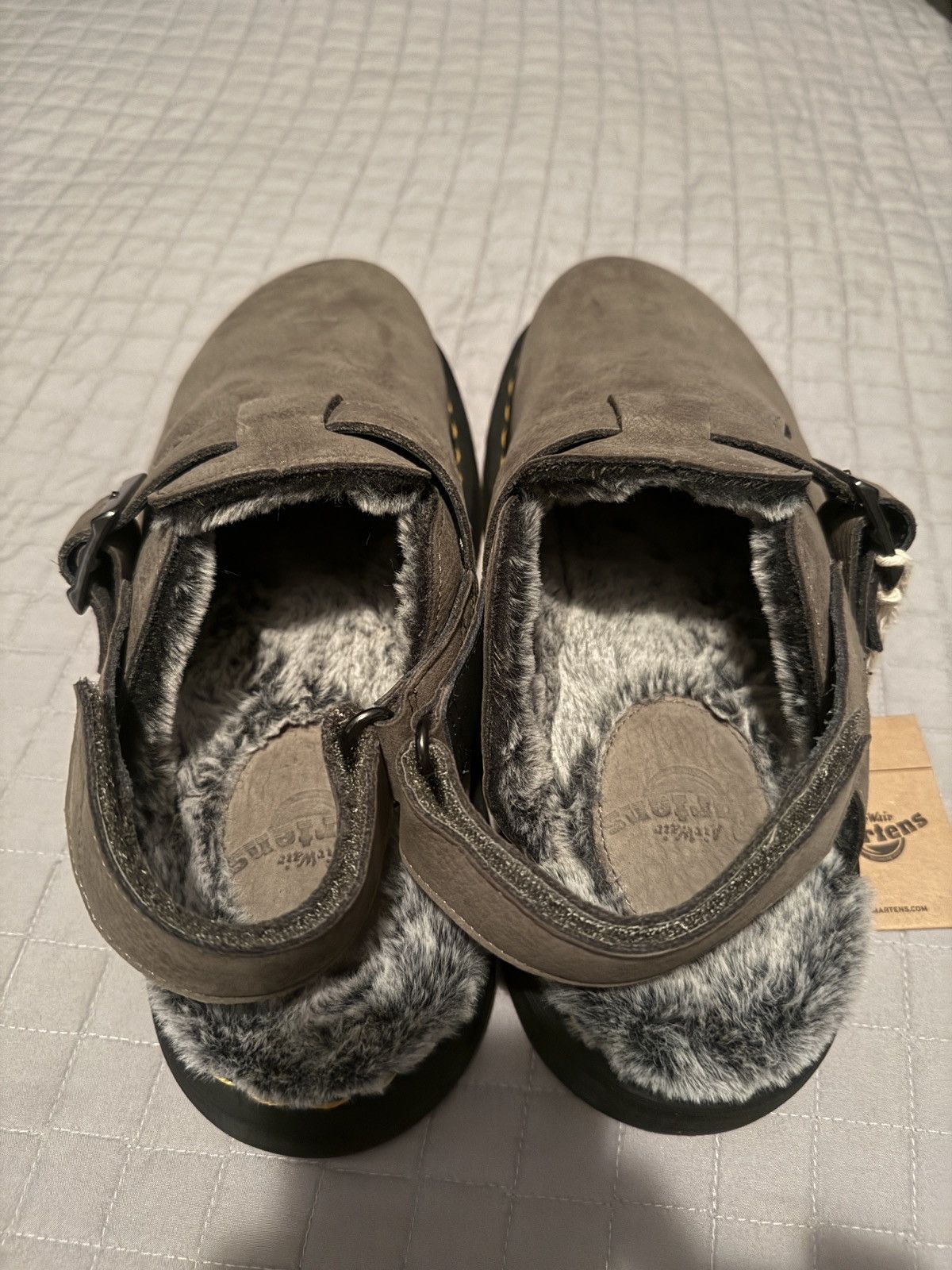 Dr. Martens Dr. Martens Jorge II Faux Fur Lined Nubuck Slingback Mules Size US 11 / EU 44 - 4 Thumbnail